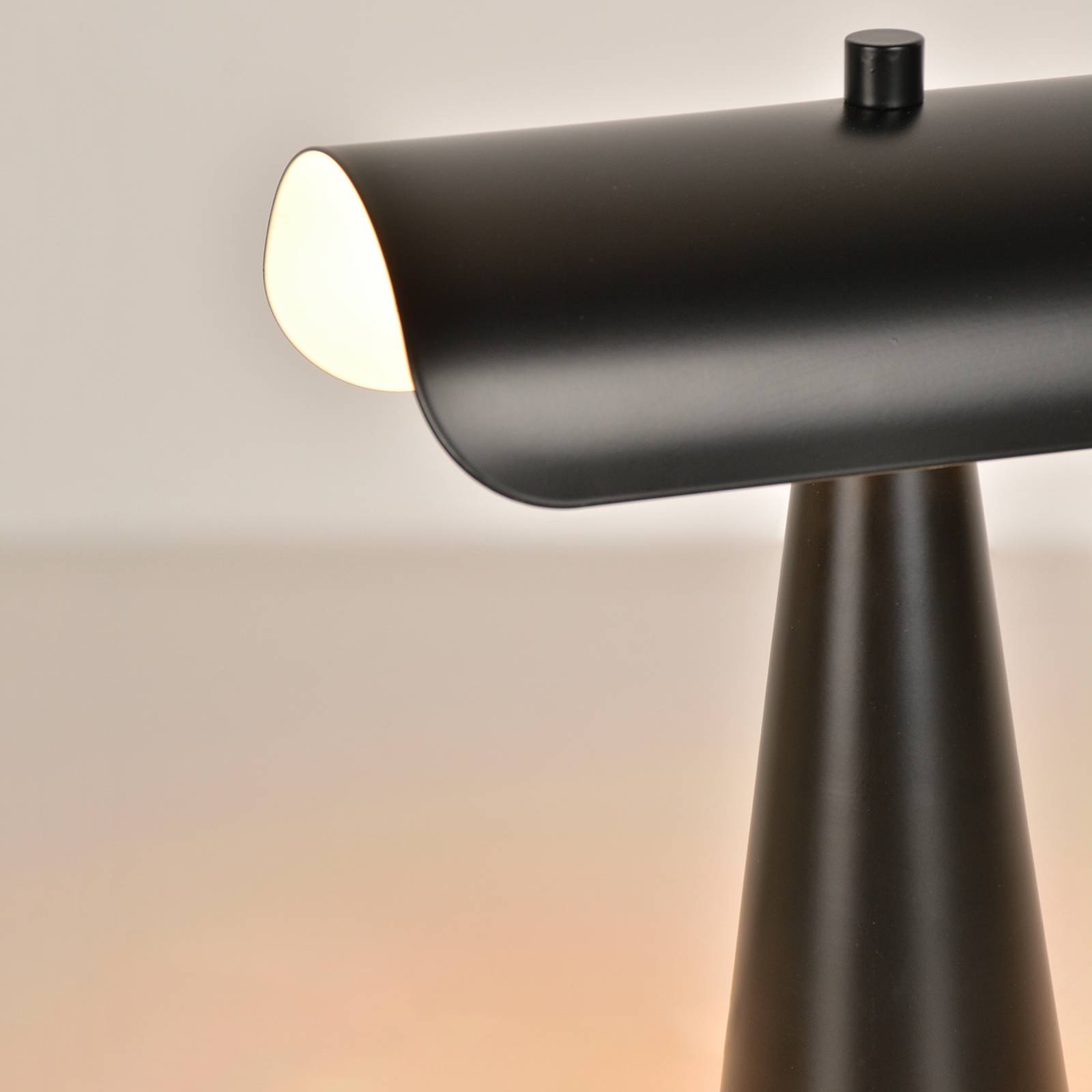 Lampa stołowa Billie, czarna matowa, 30 cm, metal