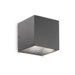 Ideal Lux kültéri fali lámpa Rubik antracit alumínium 10 cm 4,000 K