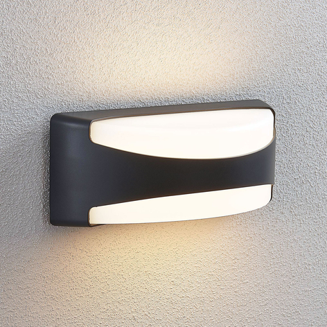 Utendørs LED-vegglampe Neven, IP65, mørkegrå