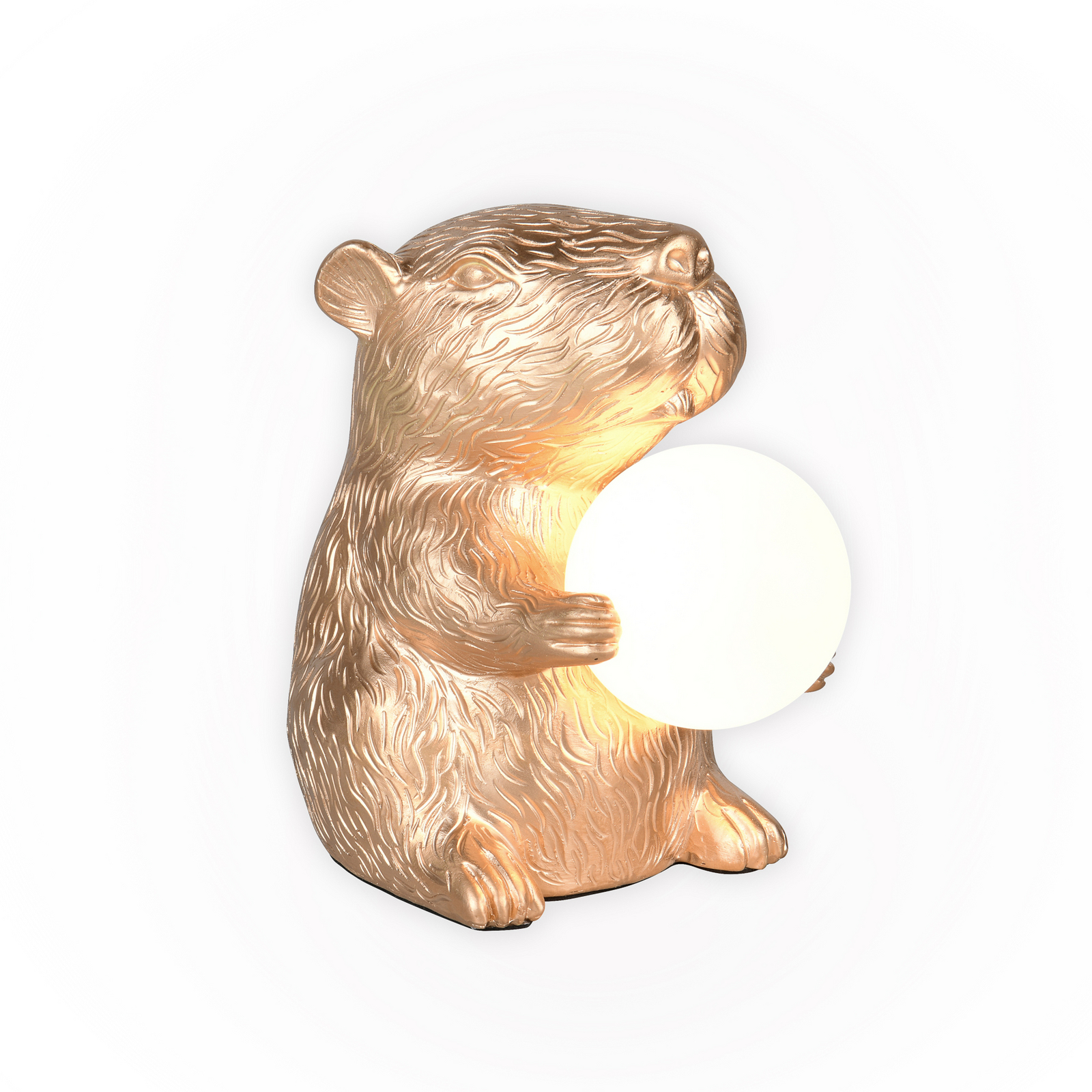 Lampa de masă Capi, culoare aurie, înălțime 25 cm, rășină sintetică, G9