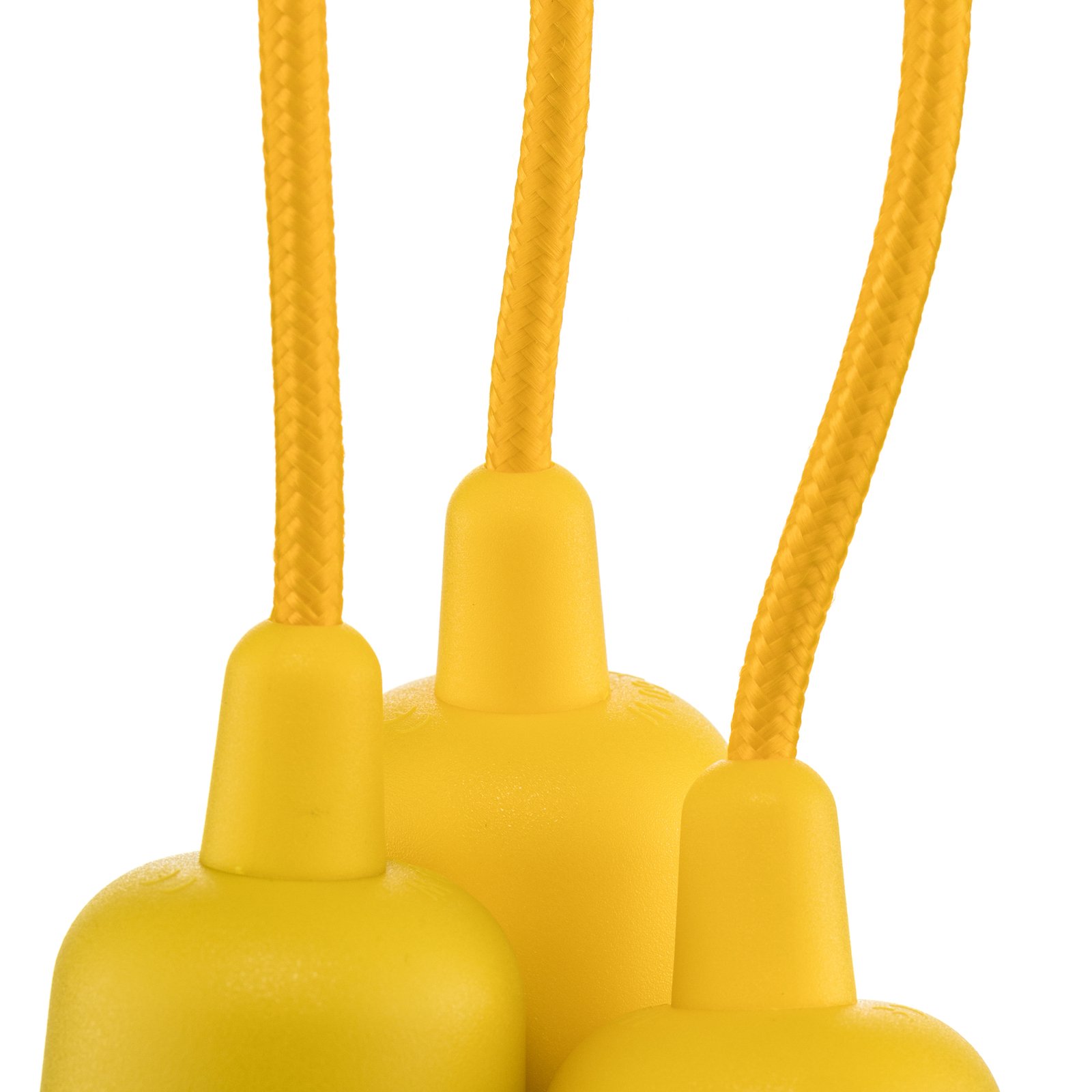 Lámpara colgante Brasil, amarillo, 3 luces