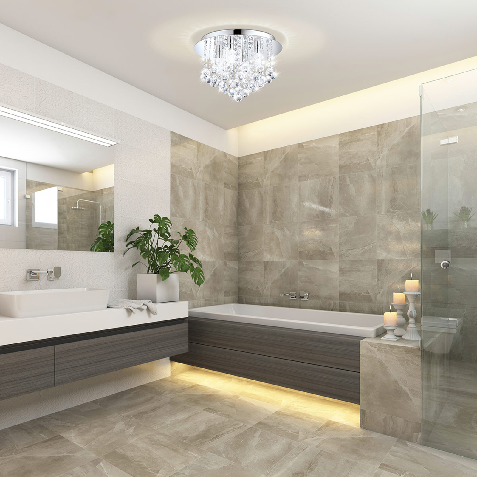 Almonte LED ceiling light with pendant