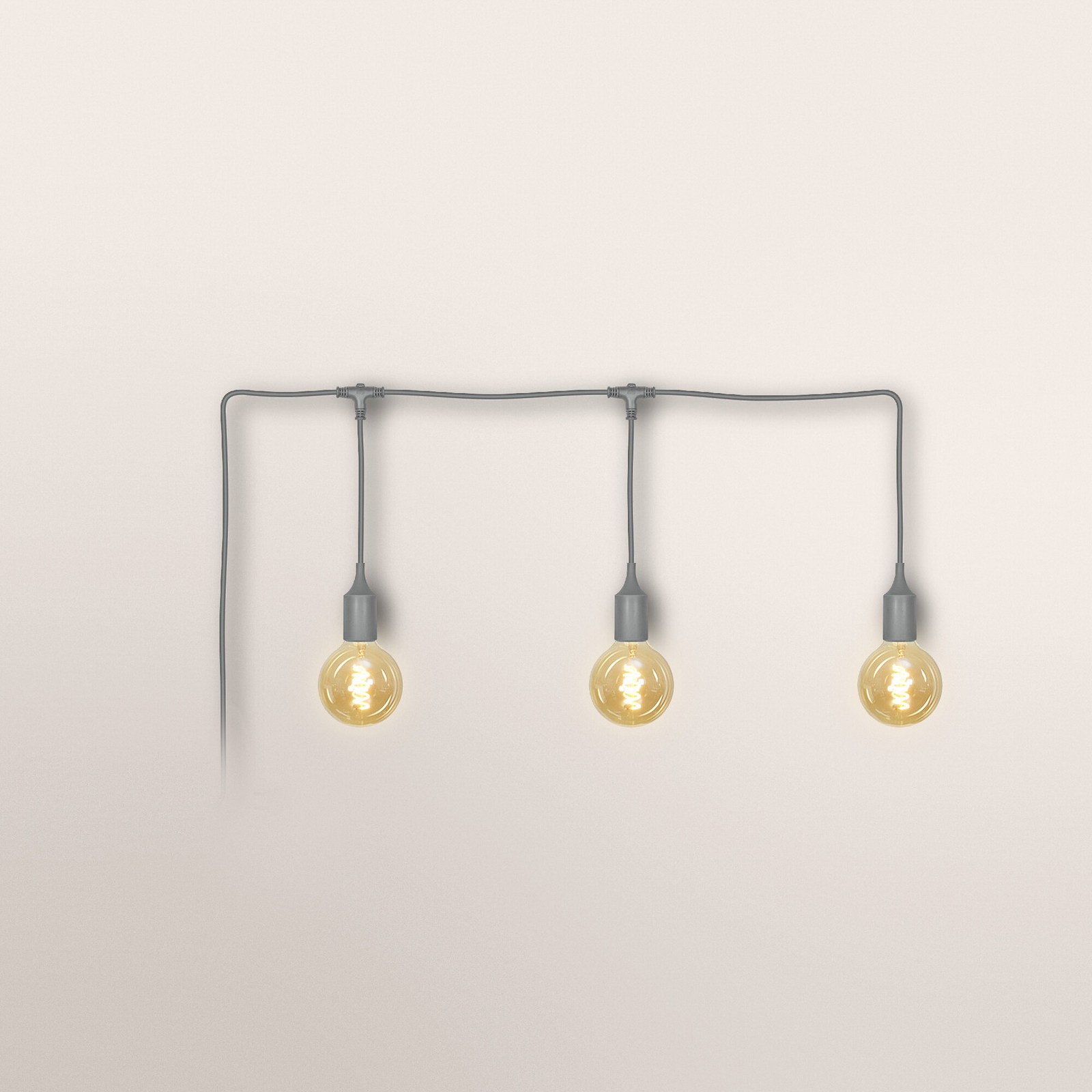 OSRAM ljusslinga ENDURA DECOR, grå, 7 m, 3 lampor, IP44 OSRAM ljusslinga ENDURA DECOR, grå, 7 m, 3 lampor, IP44