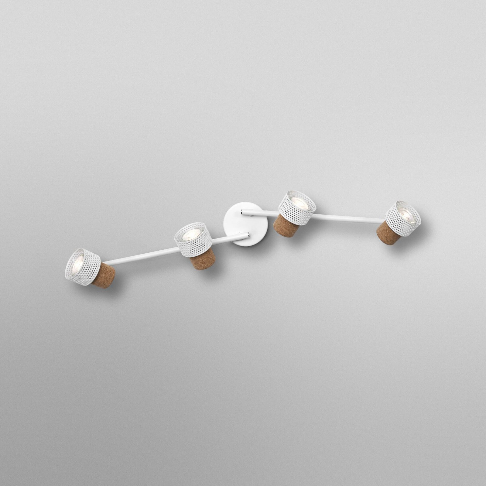 OSRAM Deckenstrahler CORK, weiß, 4 Spots, GU10-LED, 927, dim