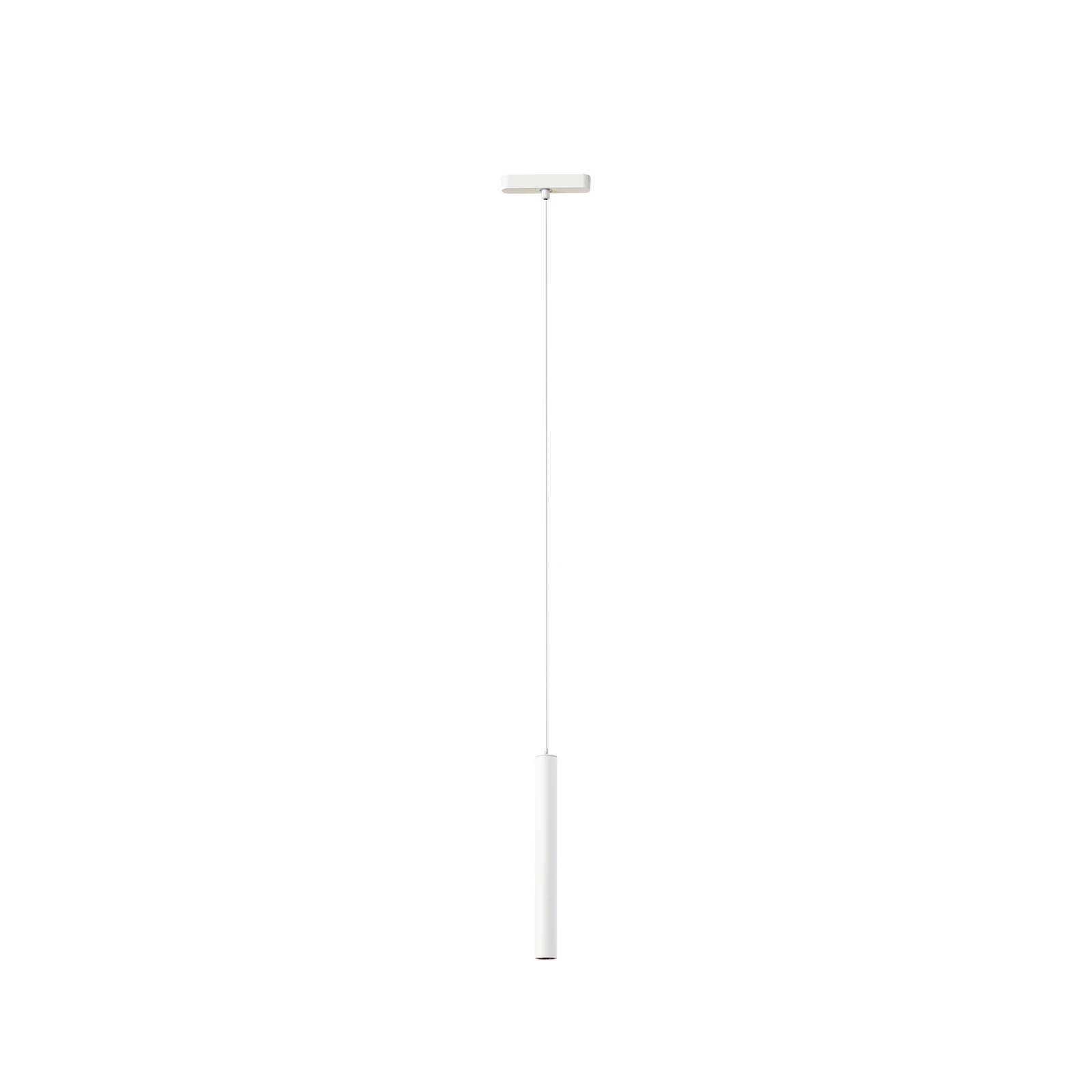 Lindby LED-pendellampe Lumaro, hvid, 27 cm, 48V, dæmpbar