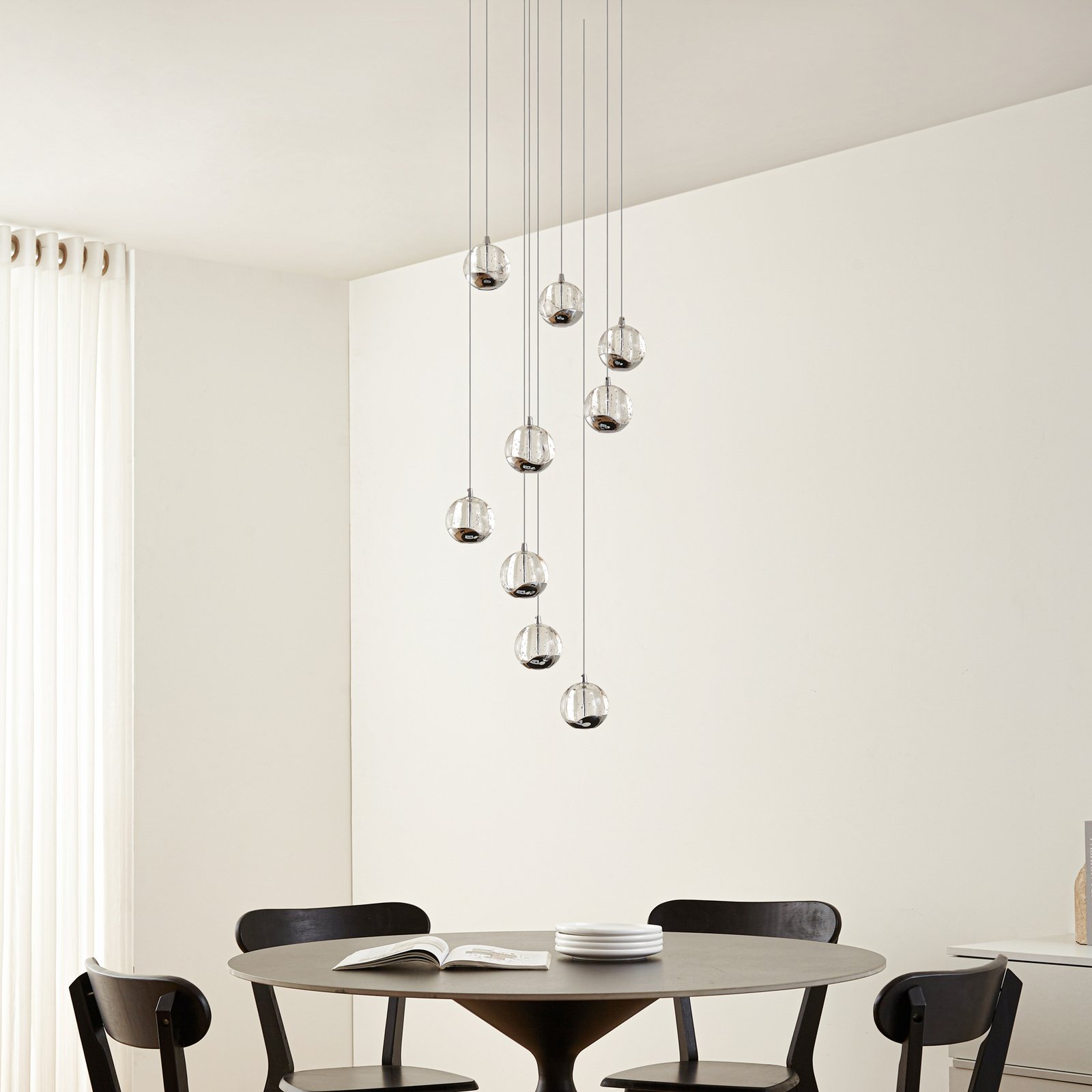 Hayley 9 Hanglamp Clear/Chrome - Lucande Hayley 9 Hanglamp Clear/Chrome - Lucande