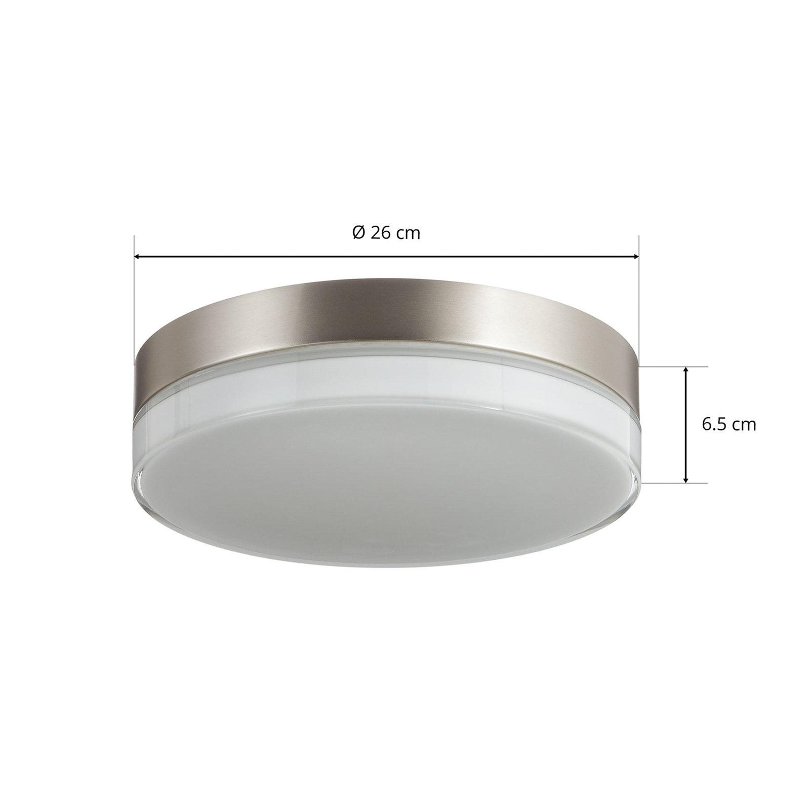 BEGA 12128 LED ceiling light DALI 930 steel 26cm