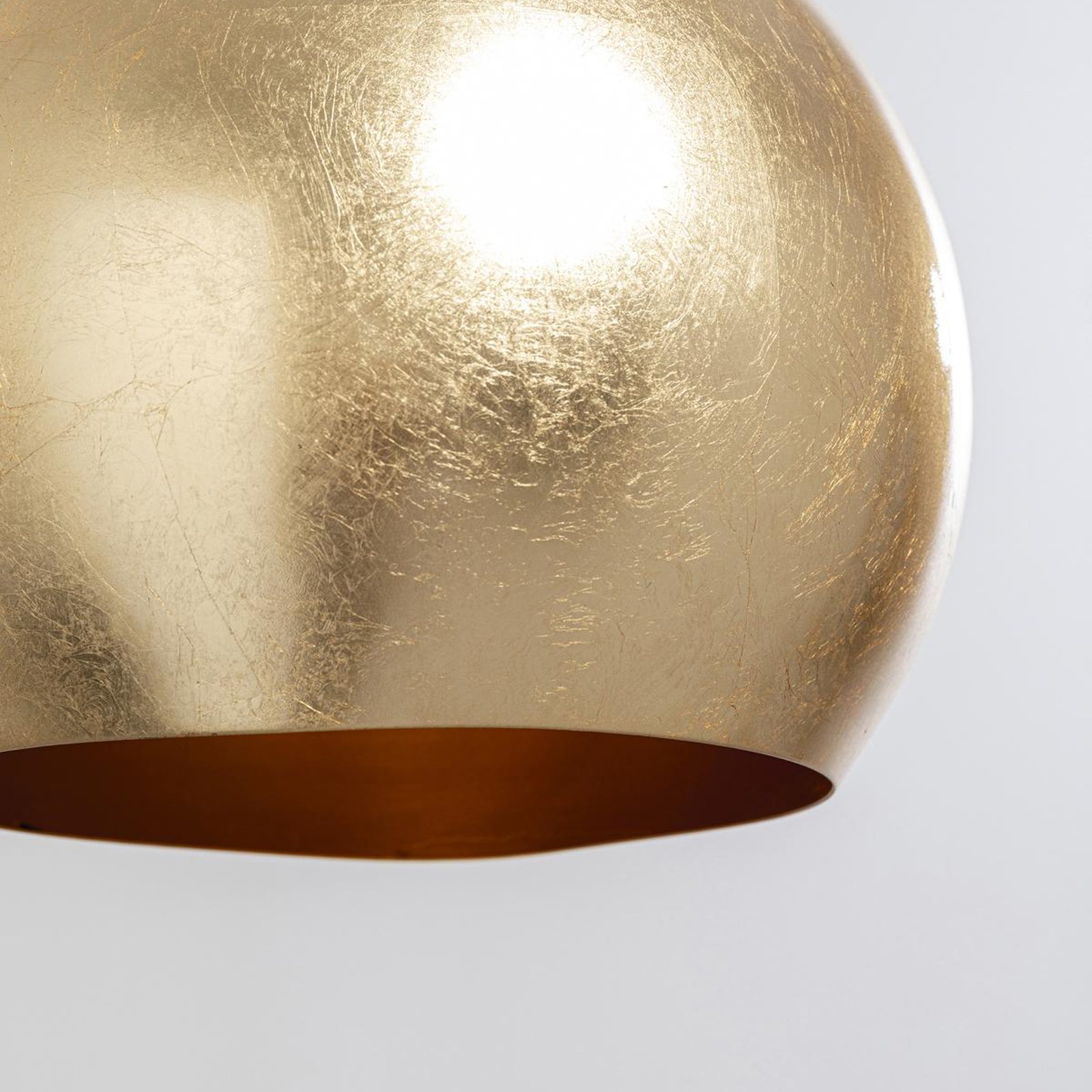 KARE Caldaia viseča svetilka, zlata barva, jeklo, Ø 25 cm