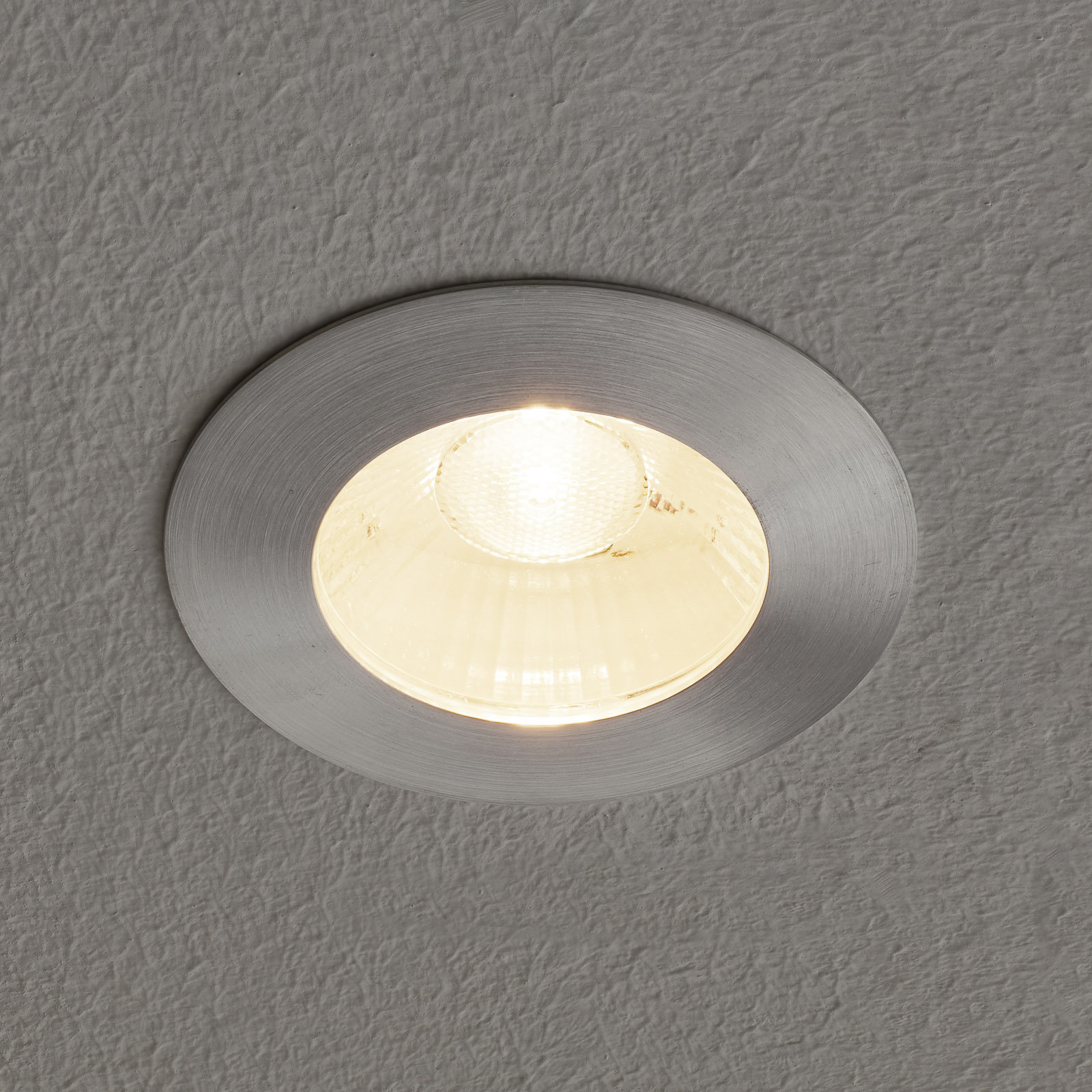 Arcchio Raku downlight round 6.5 cm aluminium, for Living / Dining Room, aluminium, polycarbonate, PMMA, 7 W, energy efficiency: A++, H: 0.2 cm