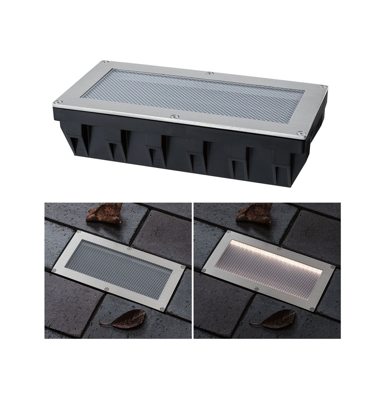 Paulmann LED solárne podlahové svietidlo Sorea, železo, dĺžka 20 cm, 3000 K Paulmann LED solárne podlahové svietidlo Sorea, železo, dĺžka 20 cm, 3000 K
