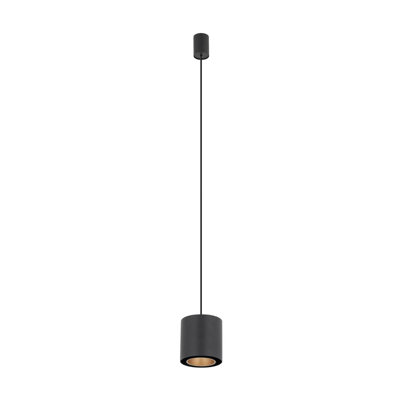 Hängeleuchte Point Duo, schwarz/gold, Stahl, Ø 13 cm, GU10