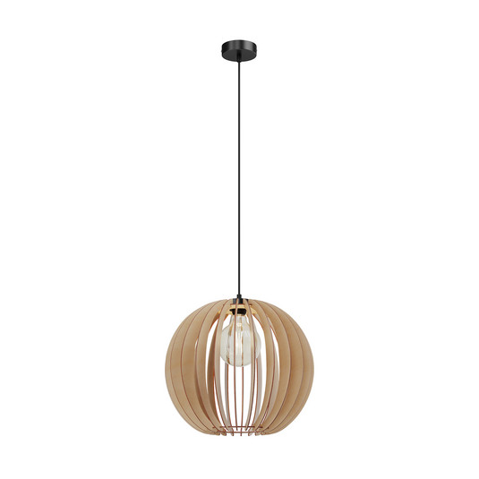 Lampada a sospensione Clay Ø40 Nero/Legno - Envostar