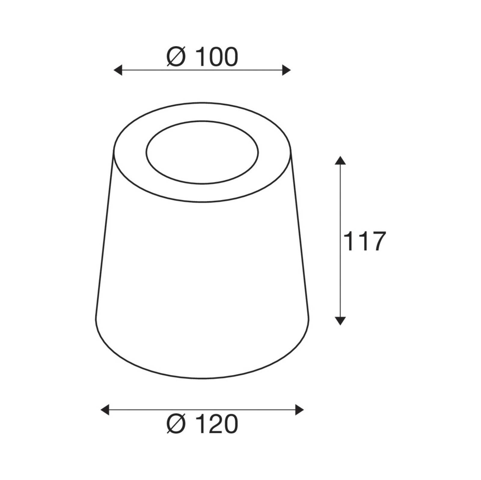 SLV Concreto Bodenstrahler IP65 GU10 Stecker, rund günstig online kaufen