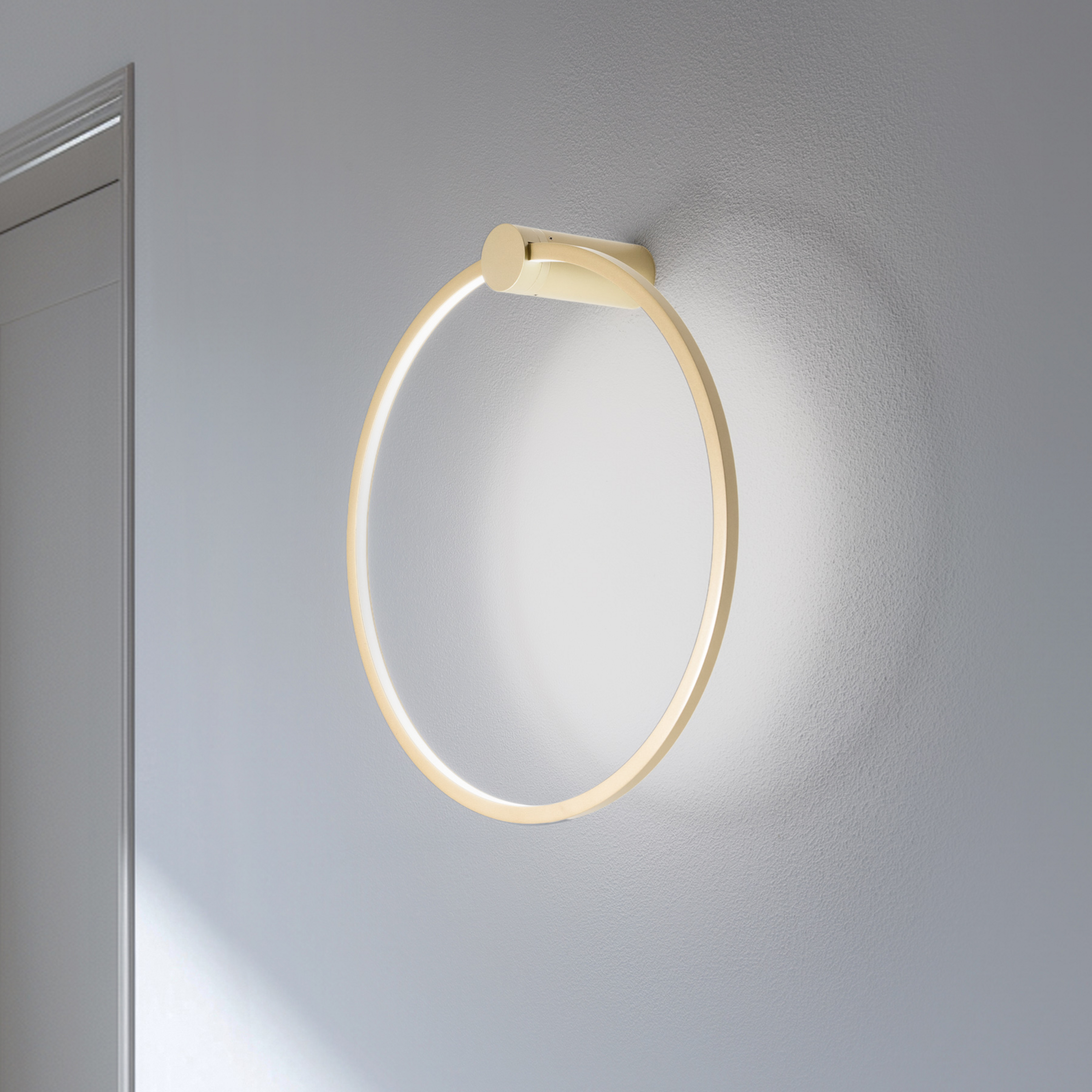Applique a LED Saturno, oro, Ø 50 cm, metallo, 4.000 K