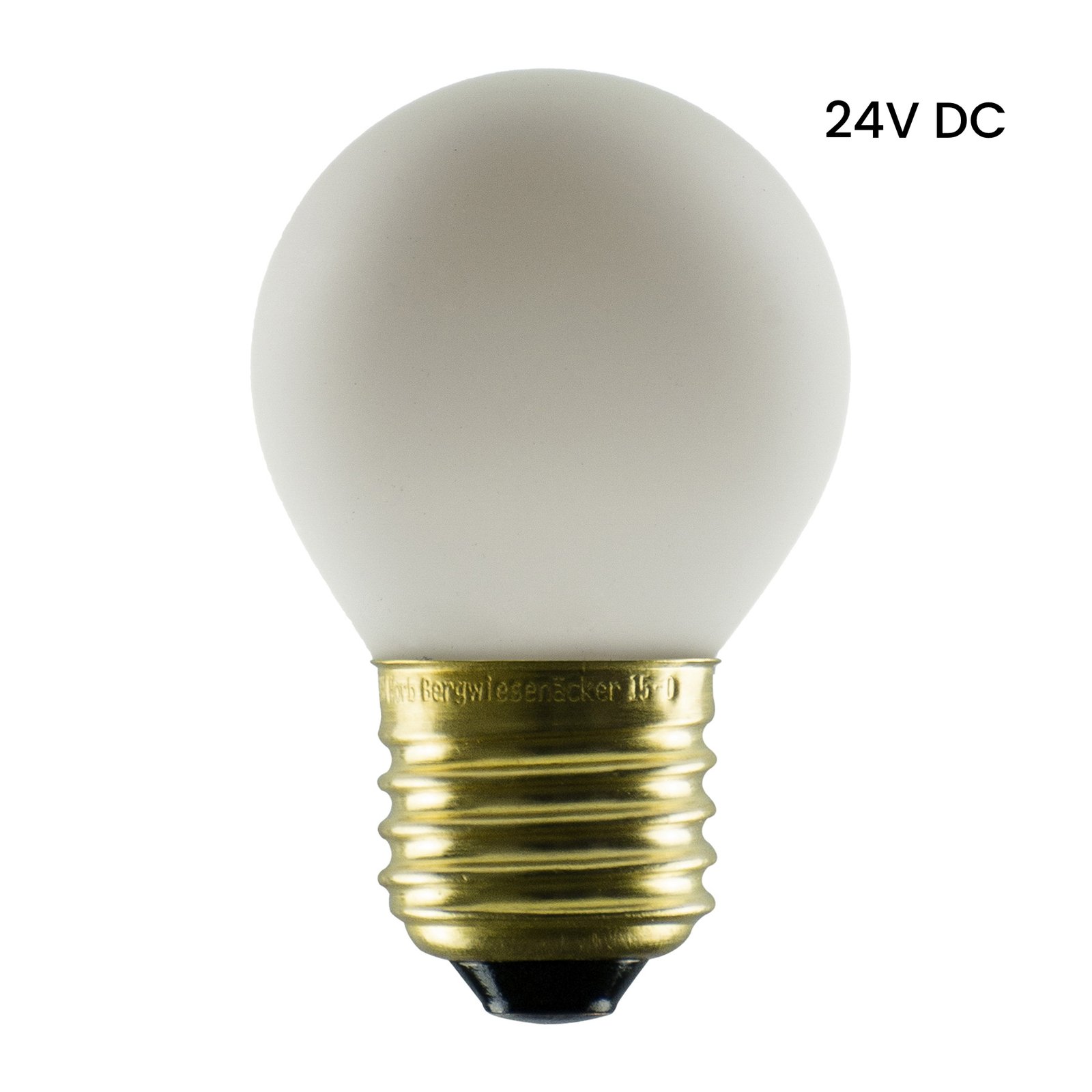 SEGULA LED-Lampe 24V DC E27 3W 922 Golfball matt dimm