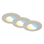 LED-inbyggnadsspot 7598 3-pack CTS nickel matt