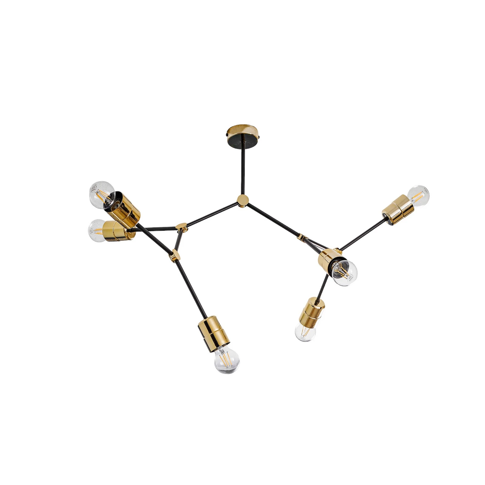 Code ceiling light, 6-bulb, black