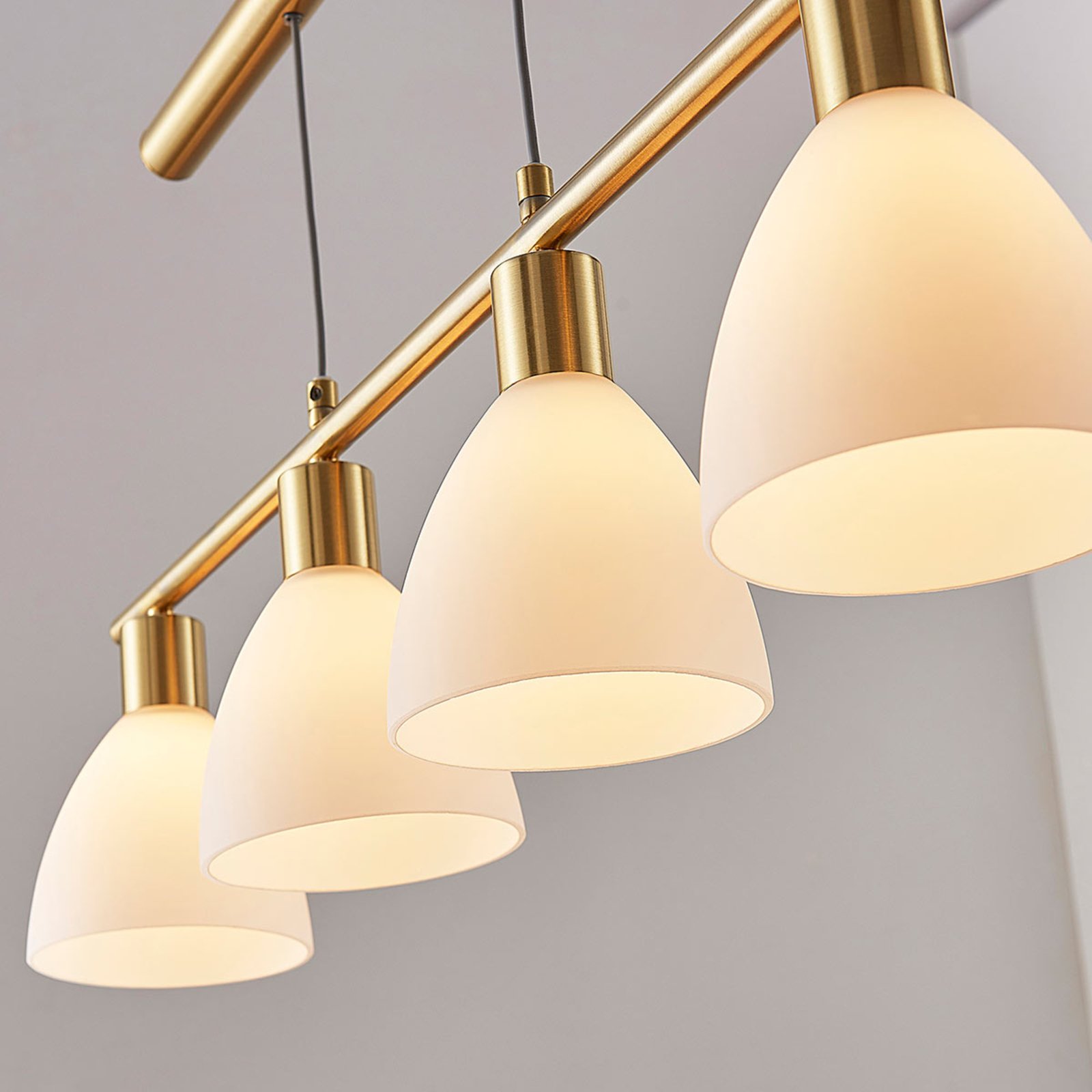 Simeon Hanglamp White/Brass - Lindby
