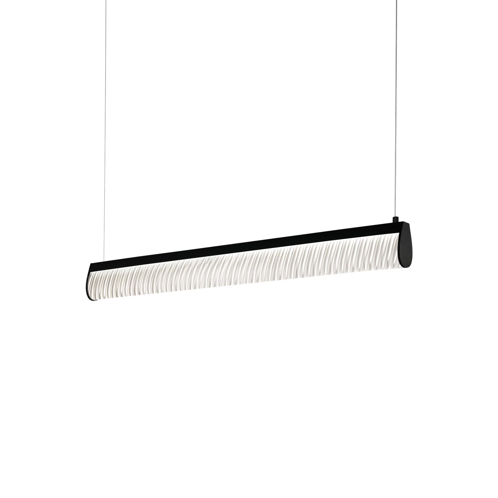 Slamp LED hanging light Modula, pleated, black