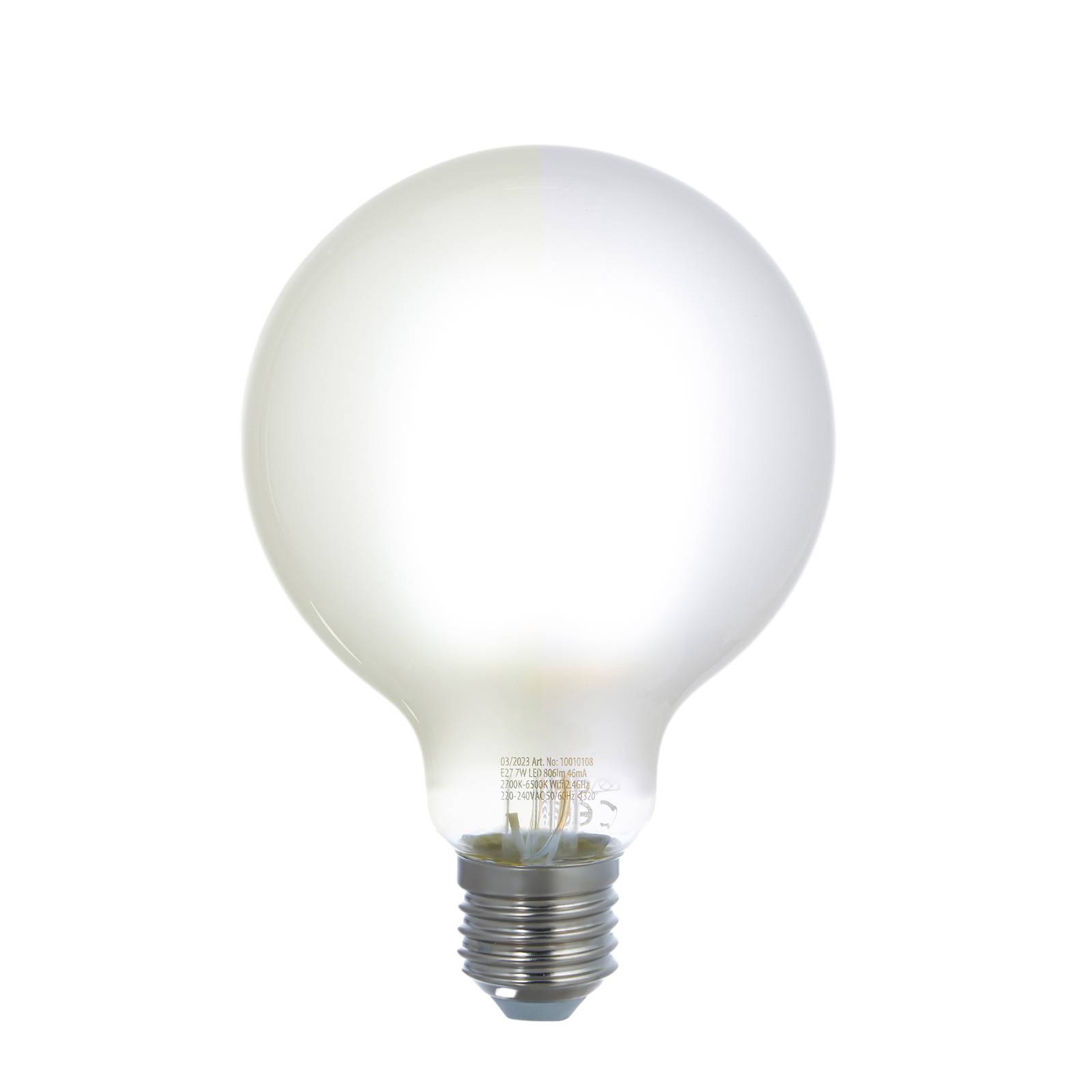 LUUMR Smart LED-pære matt E27 G95 7W Tuya WLAN CCT