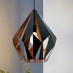 Suspension Carlton, noir/cuivre, Ø 38,5 cm
