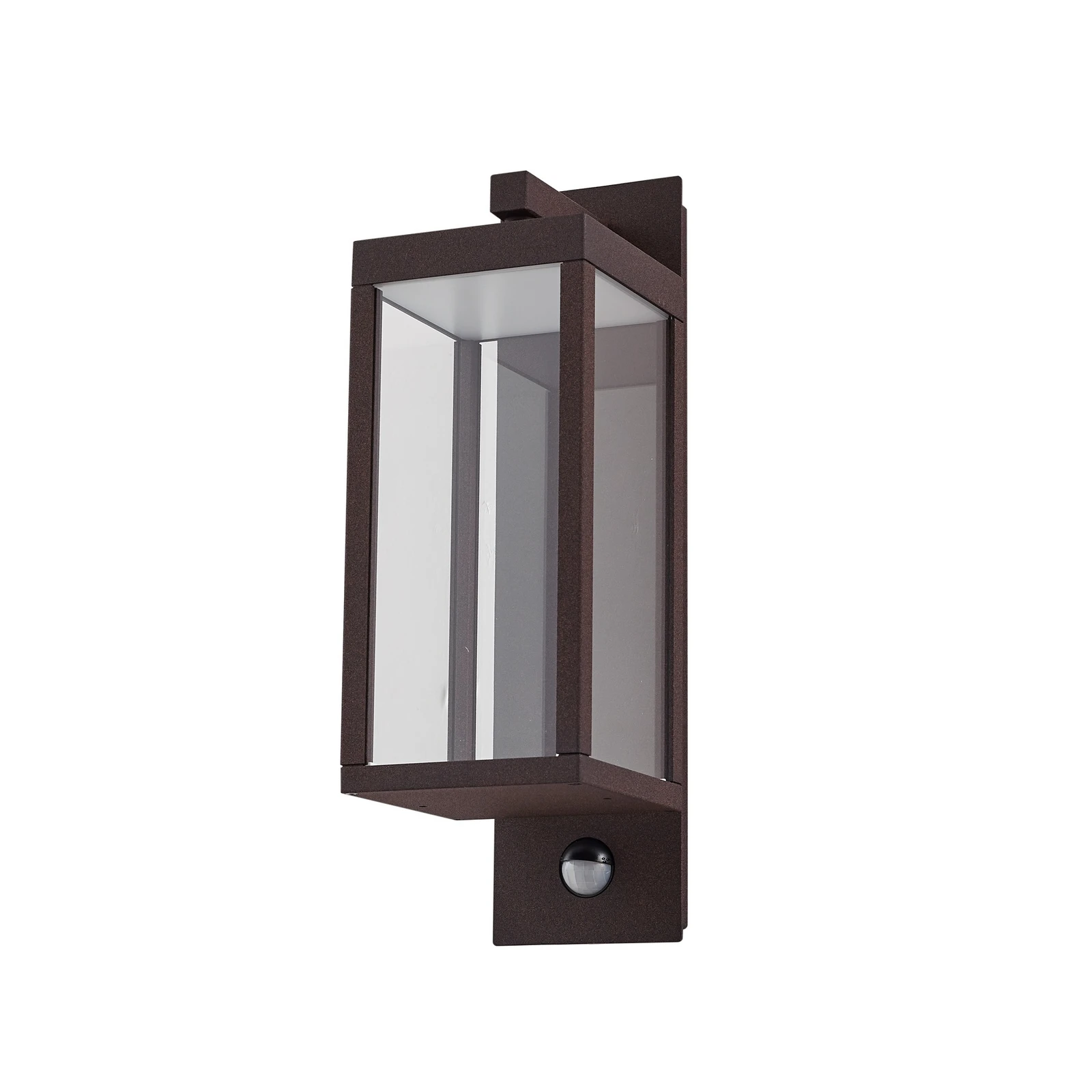 Lucande LED-Außenwandlampe Ferdinand, rost, Sensor, IP54