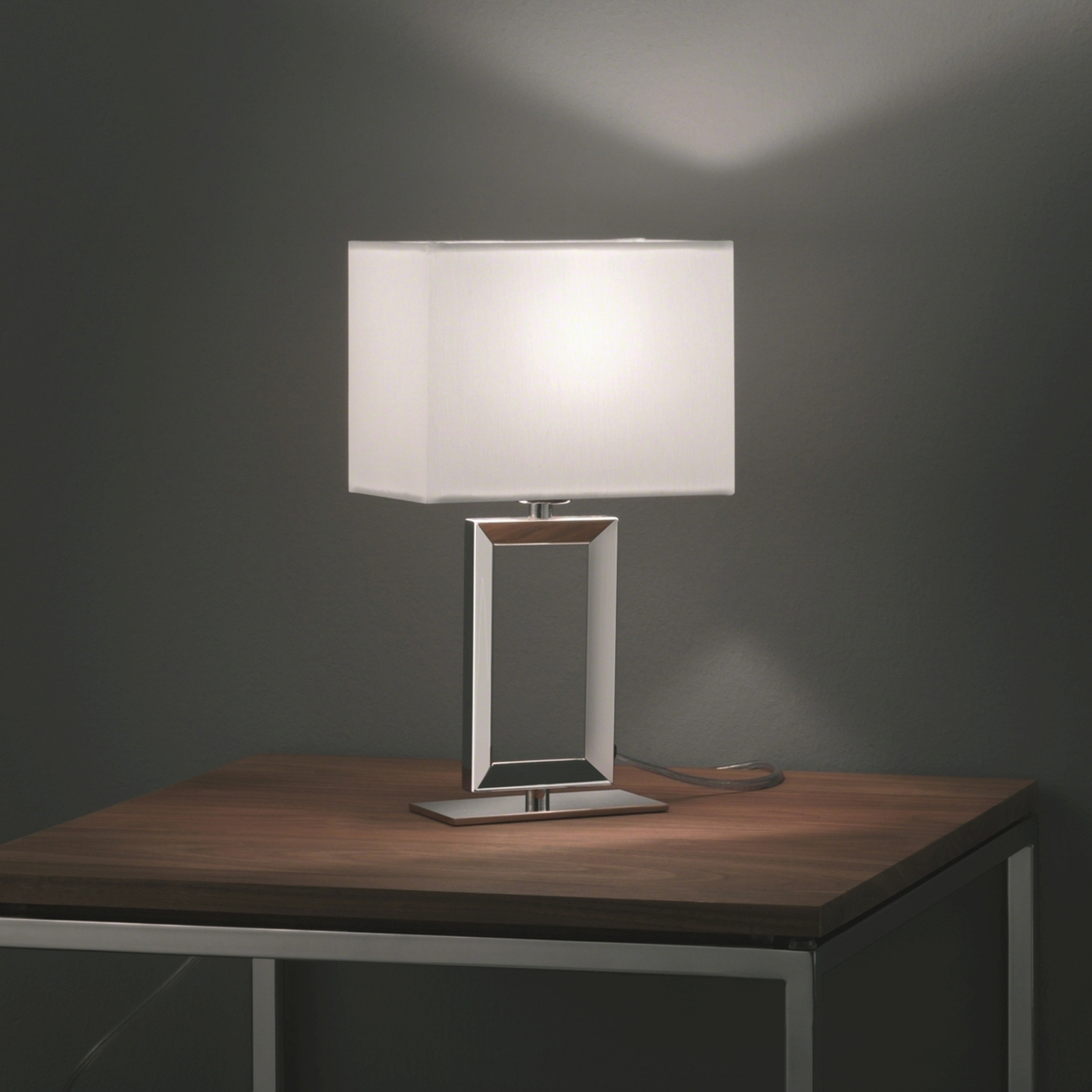 Helestra Enna 2 fabric table lamp, 30 cm high