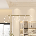 LED-Hängeleuchte 19254, gold matt, Länge 147 cm, Metall