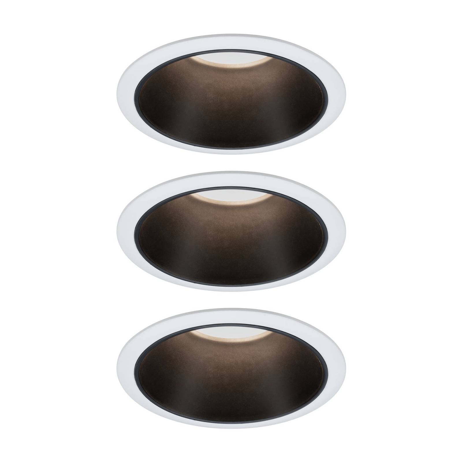 Paulmann Cole LED-Spotlight, schwarz-weiß, 3er-Set