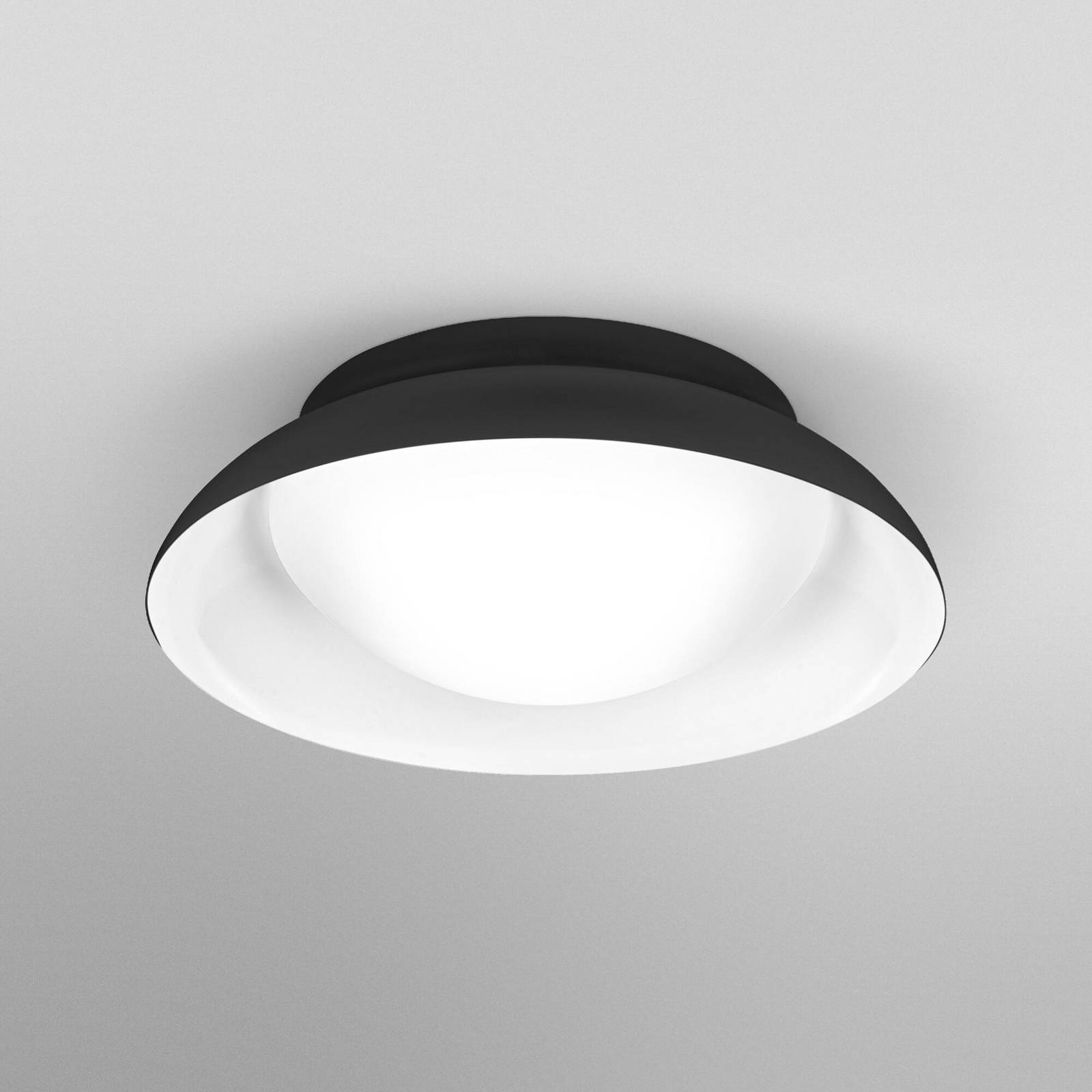 Lampa sufitowa OSRAM ORBIS Milan, czarna Ø 31 cm metal/szkło