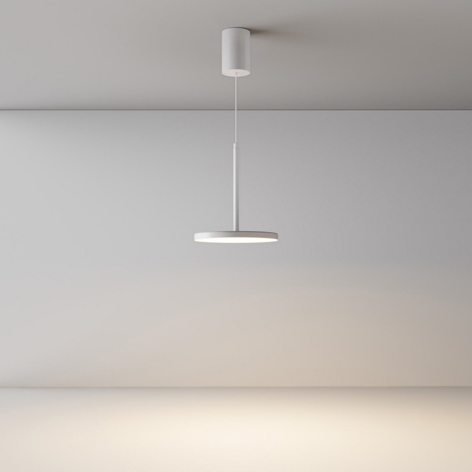 Maytoni, suspension LED Plato, blanc, Ø 18,5 cm, aluminium