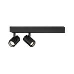Downlight LED WEVER & DUCRÉ Ceno, negro, 2 luces, 2.700 K