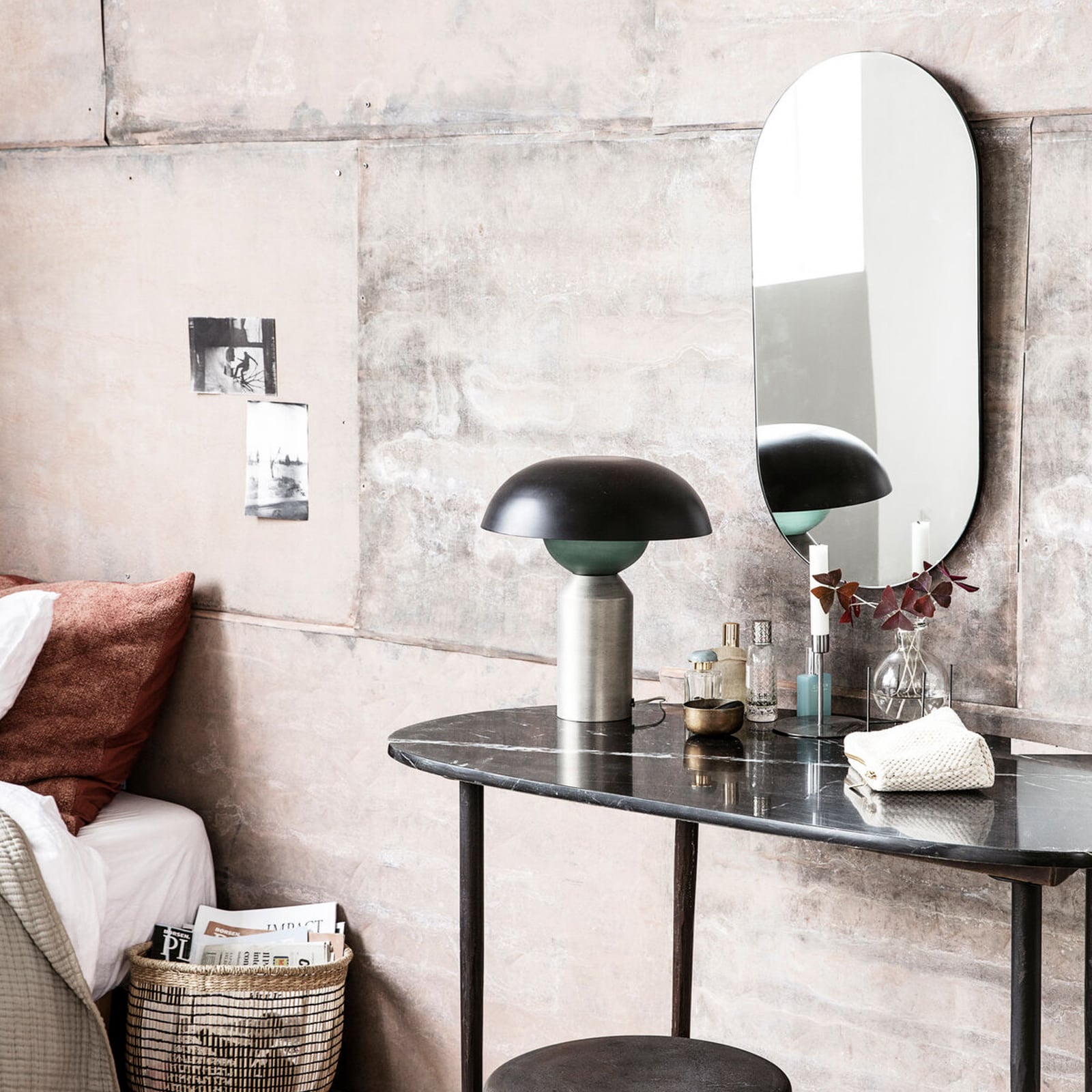 Specchio da parete HDWalls, 70 x 35 cm, vetro - House Doctor