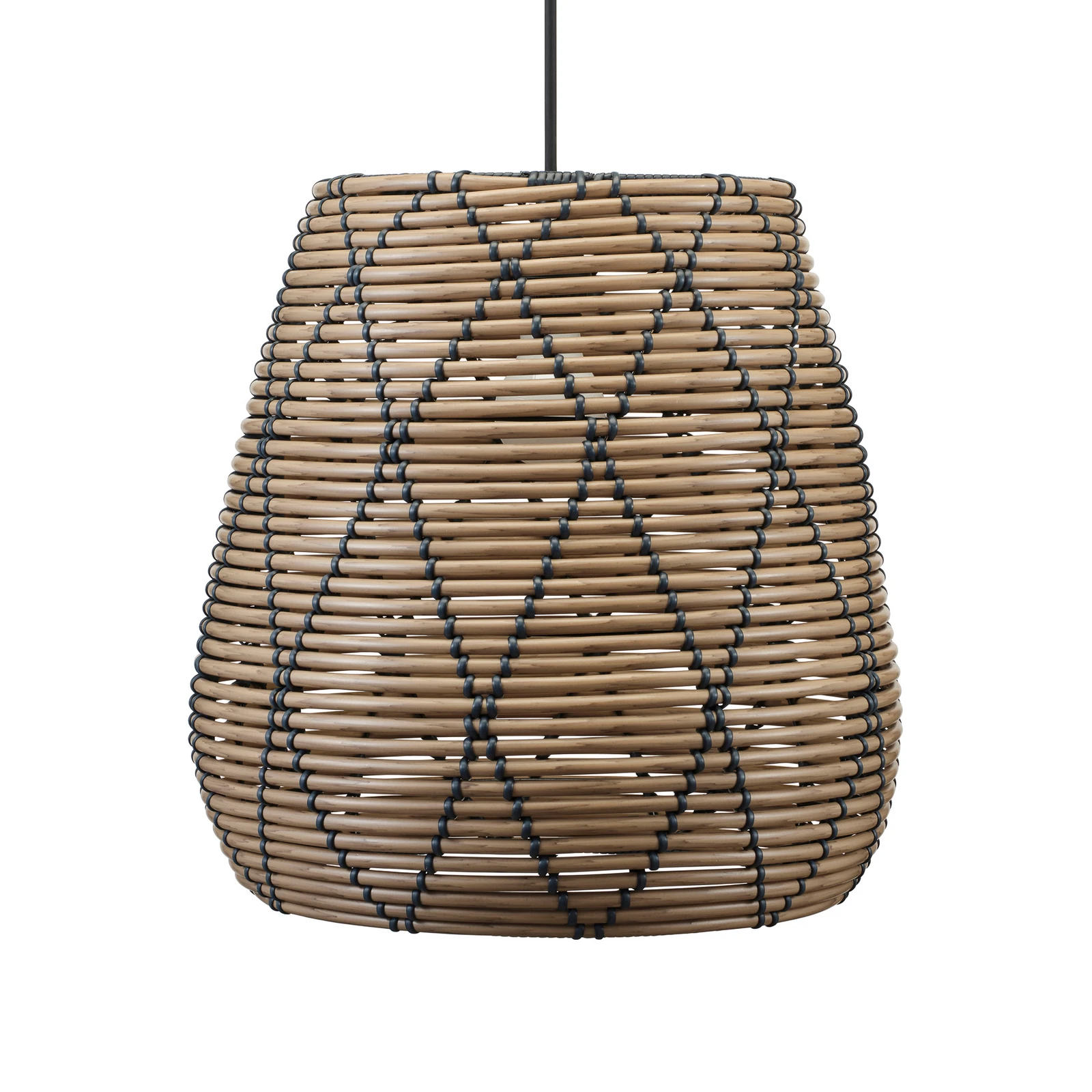 PR Home Lollo utomhuslampa, naturlig rottinglook, Ø 38 cm