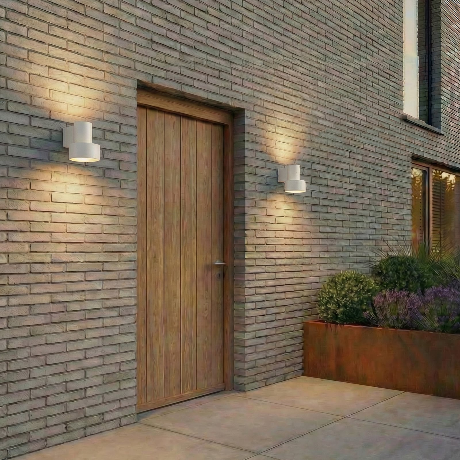 Lucande Elune LED kültéri fali lámpa, szürke, IP44, felfelé/lefelé Lucande Elune LED kültéri fali lámpa, szürke, IP44, felfelé/lefelé