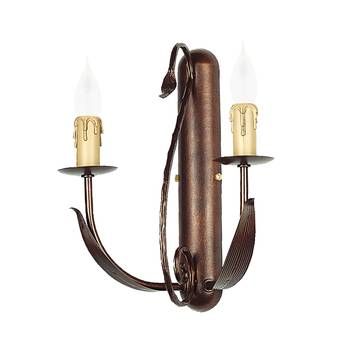 Wandleuchte Sage, bronze/creme, zweiflammig
