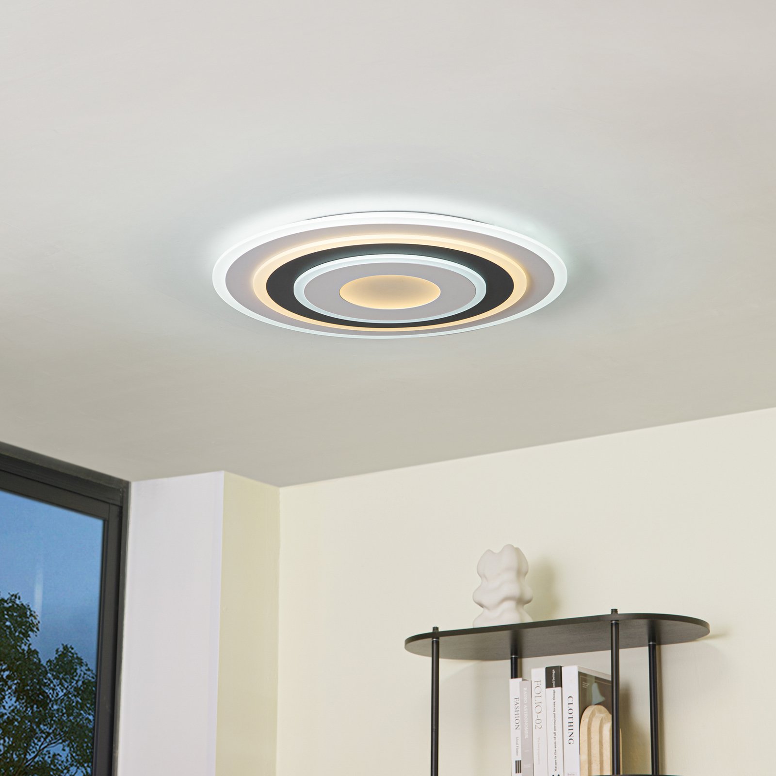 Lindby LED ceiling light Rebeka, round, Ø 70 cm, CCT, dimmable
