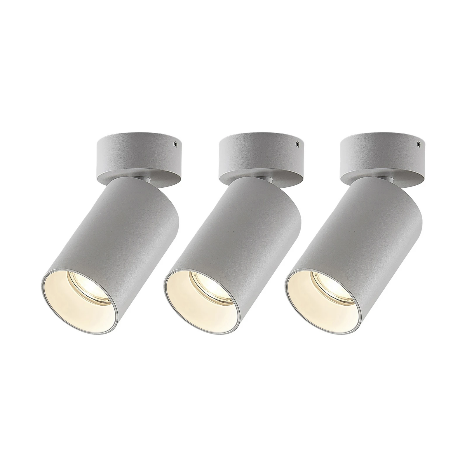 Arcchio Strahler Brinja, 3er-Set, weiß, rund, Ø 6 cm, GU10