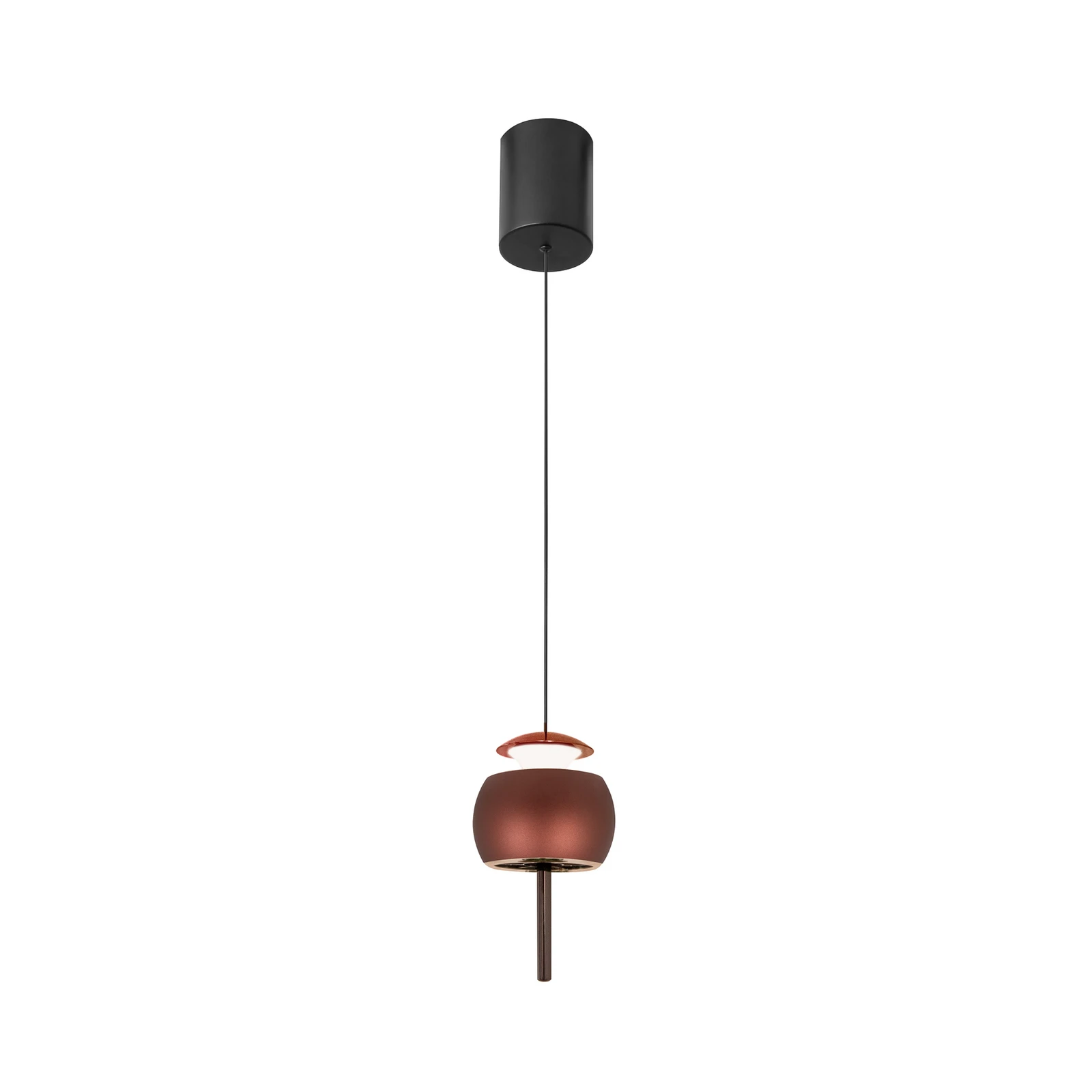 Roller hengelampe, kaffe, høydejusterbar, trekkstang