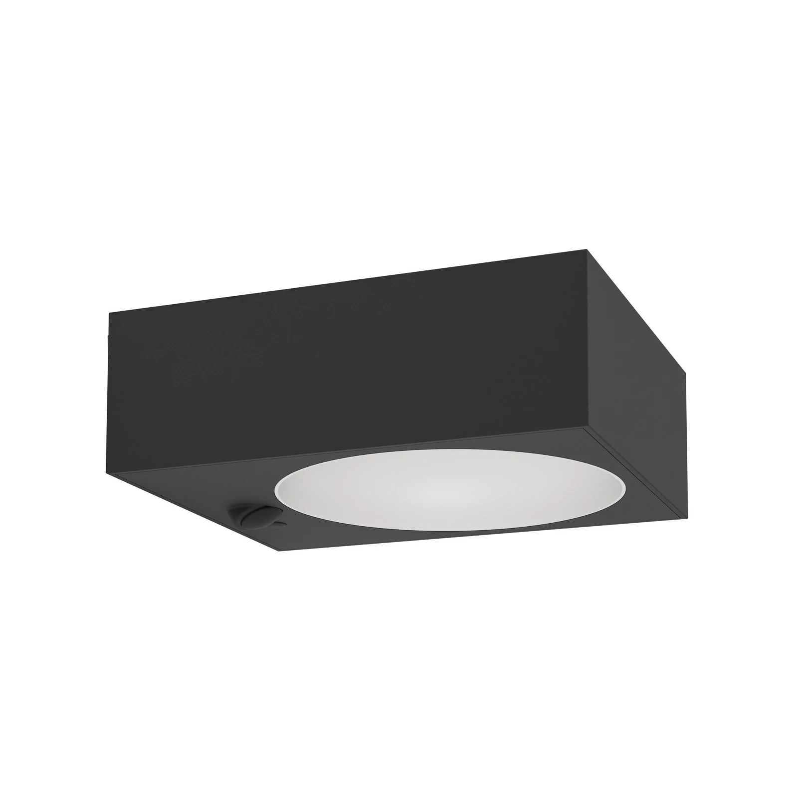 Applique d'extérieur solaire LED Darfano, noire, largeur 14 cm