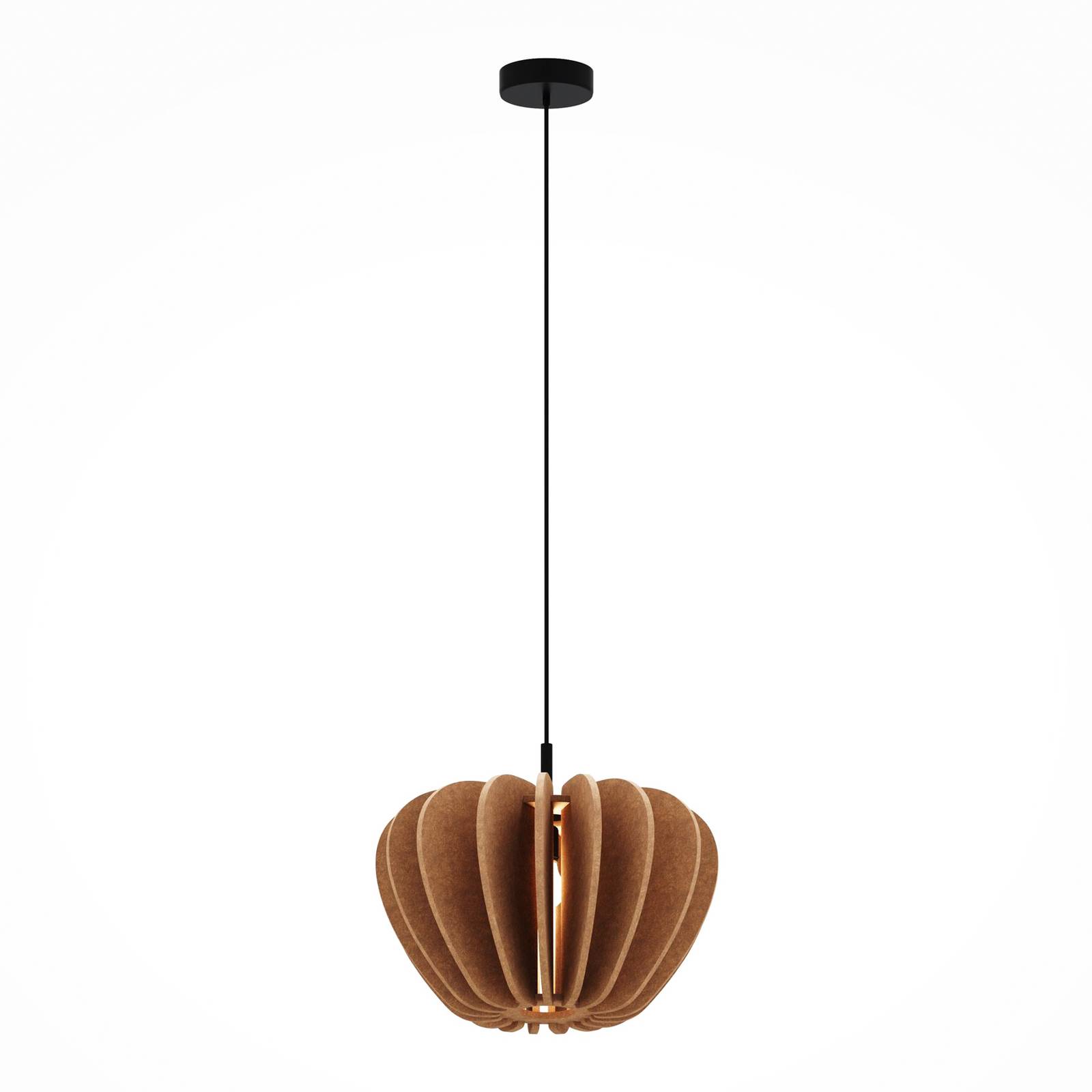 Maytoni Hängeleuchte Cambio, braun, Ø 47,5 cm, Filz, E27