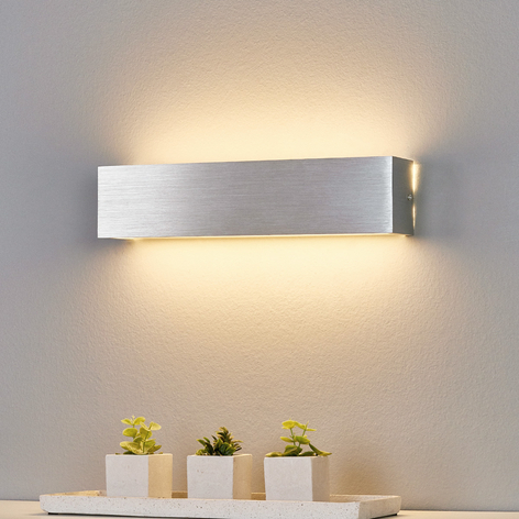 Aluminiumsfarget LED-vegglampe Ranik