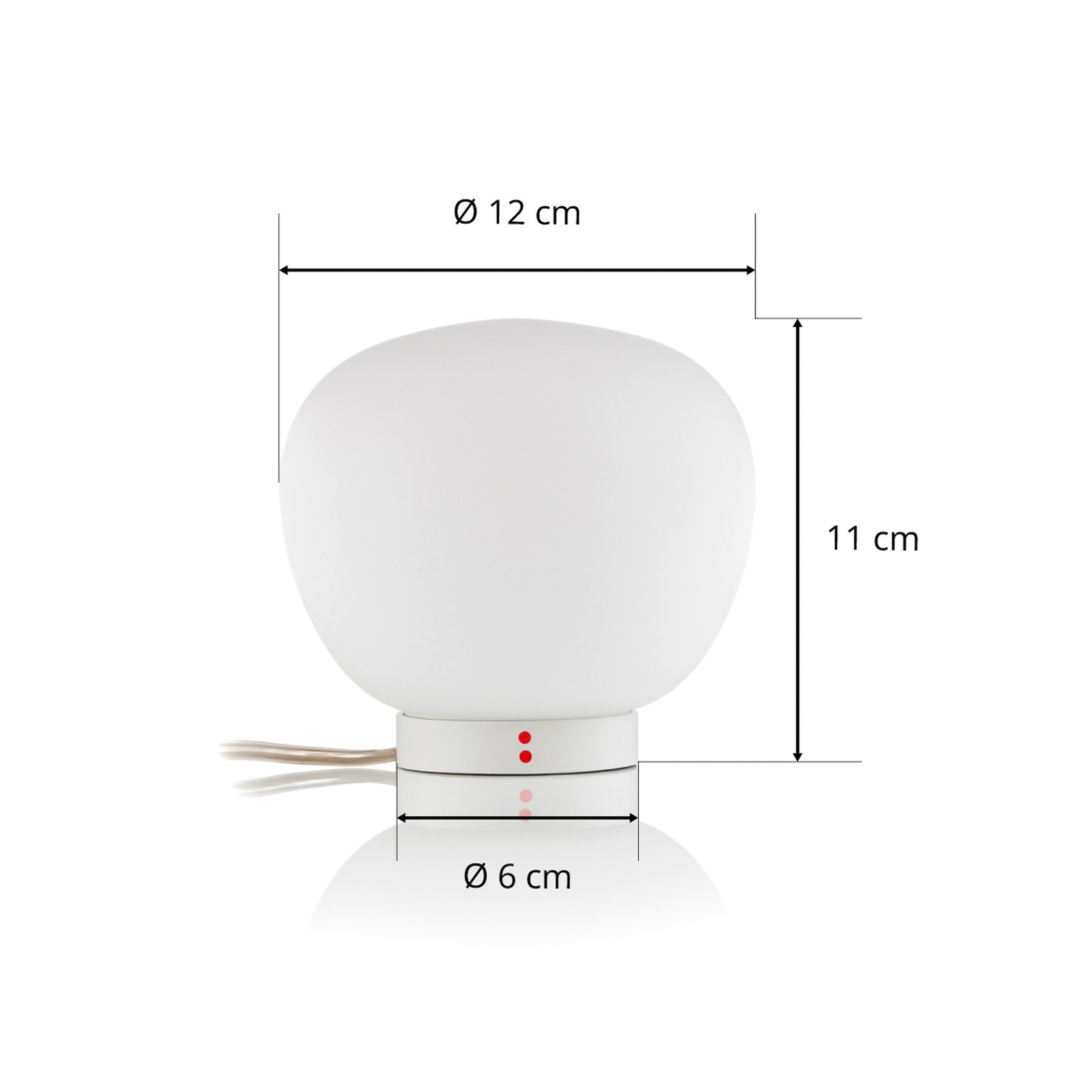 Fabbian Lumi Mochi stolní lampa, bez nohy, Ø 12 cm