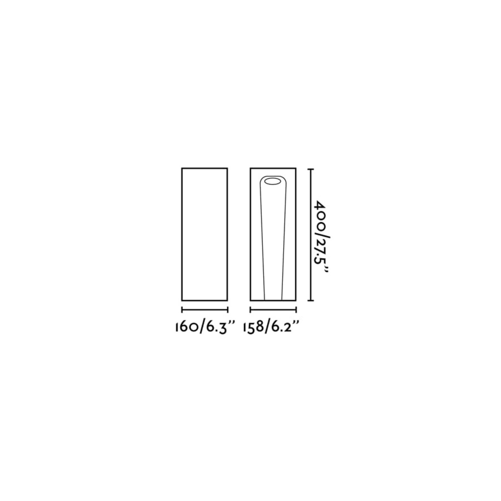 LED pedestal light Grot, 2700K, grey, concrete, IP55, height 40 cm
