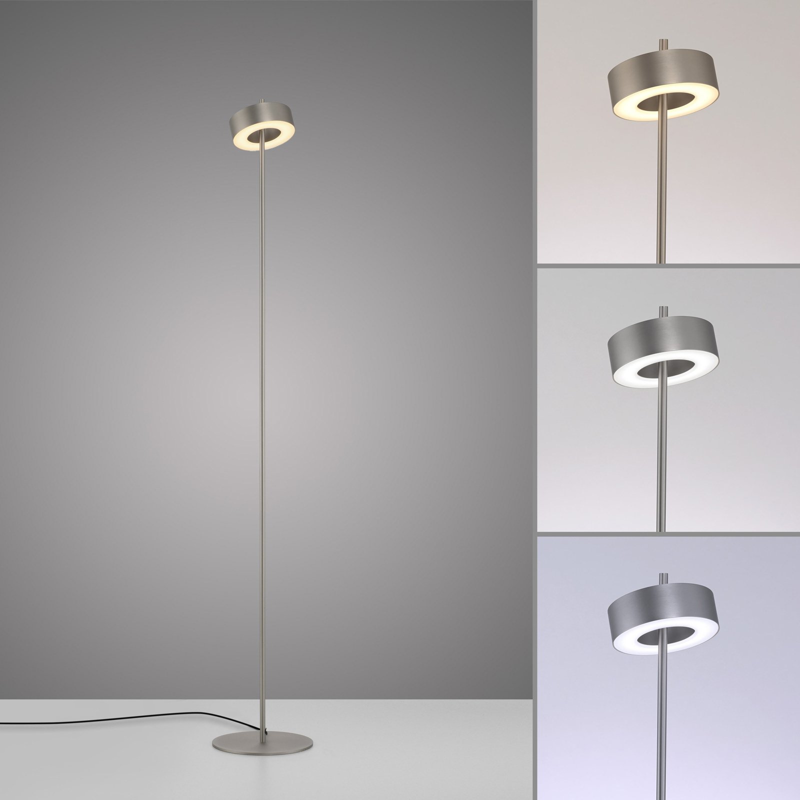 Paul Neuhaus LED vloerlamp Q-Rotate aluminium 140 cm