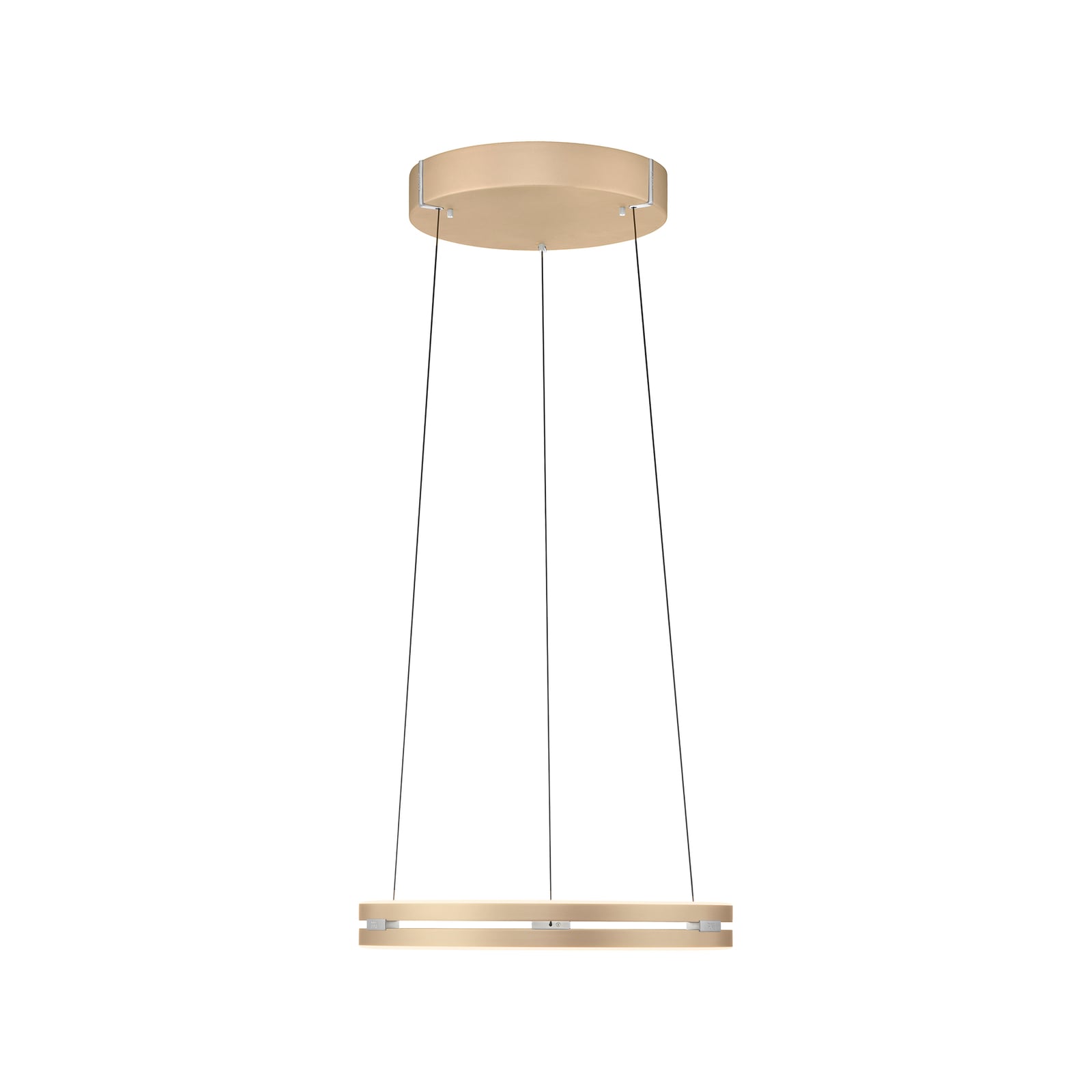 E-Loop LED-Hängelampe, ivory gold, Ø 50 cm, Alu, CCT - PURE E-Loop LED-Hängelampe, ivory gold, Ø 50 cm, Alu, CCT - PURE