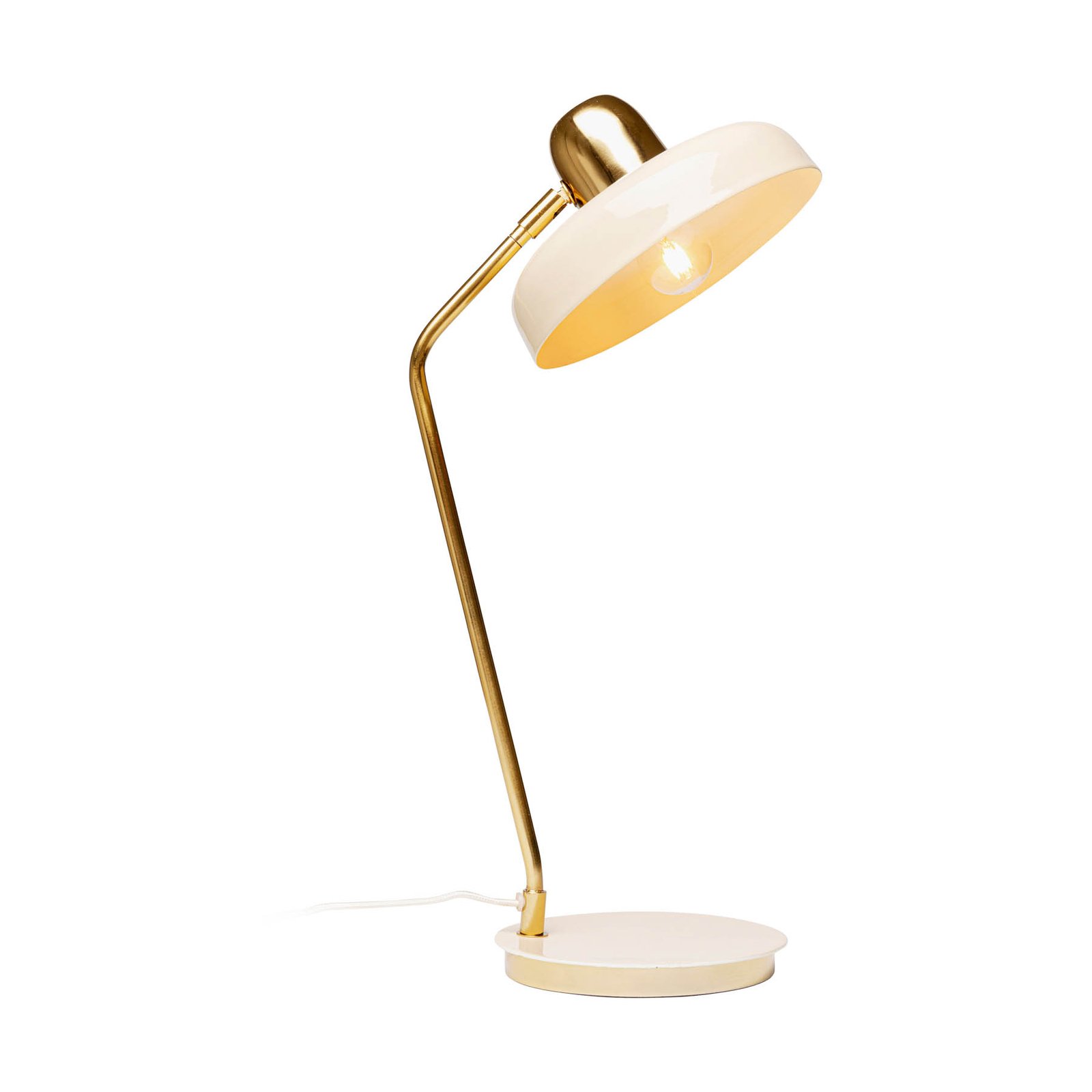 Stolná lampa KARE Demi, béžová farba, smaltovaná oceľ, výška 56 cm