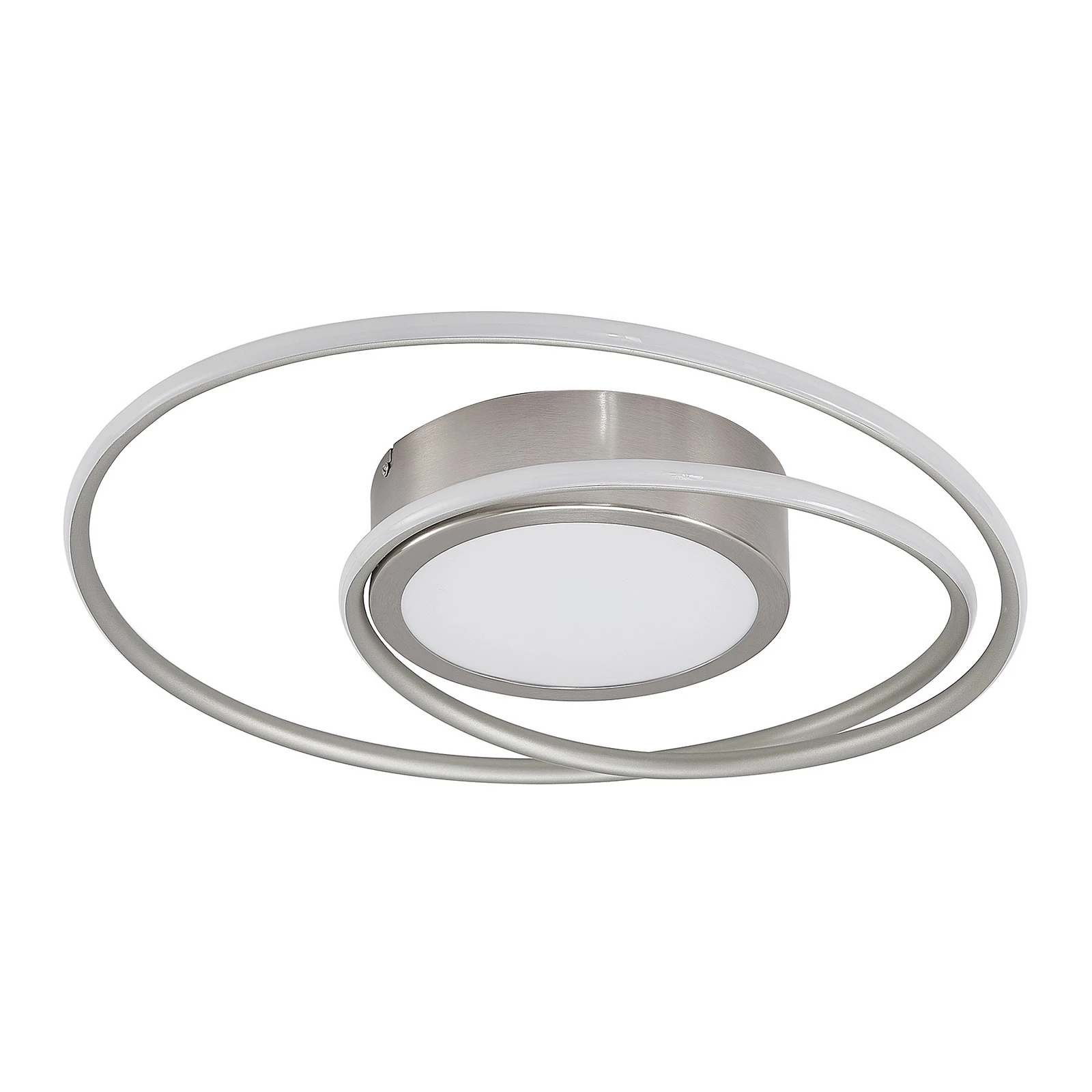 Lindby Bovia plafón LED, CCT, atenuable, níquel
