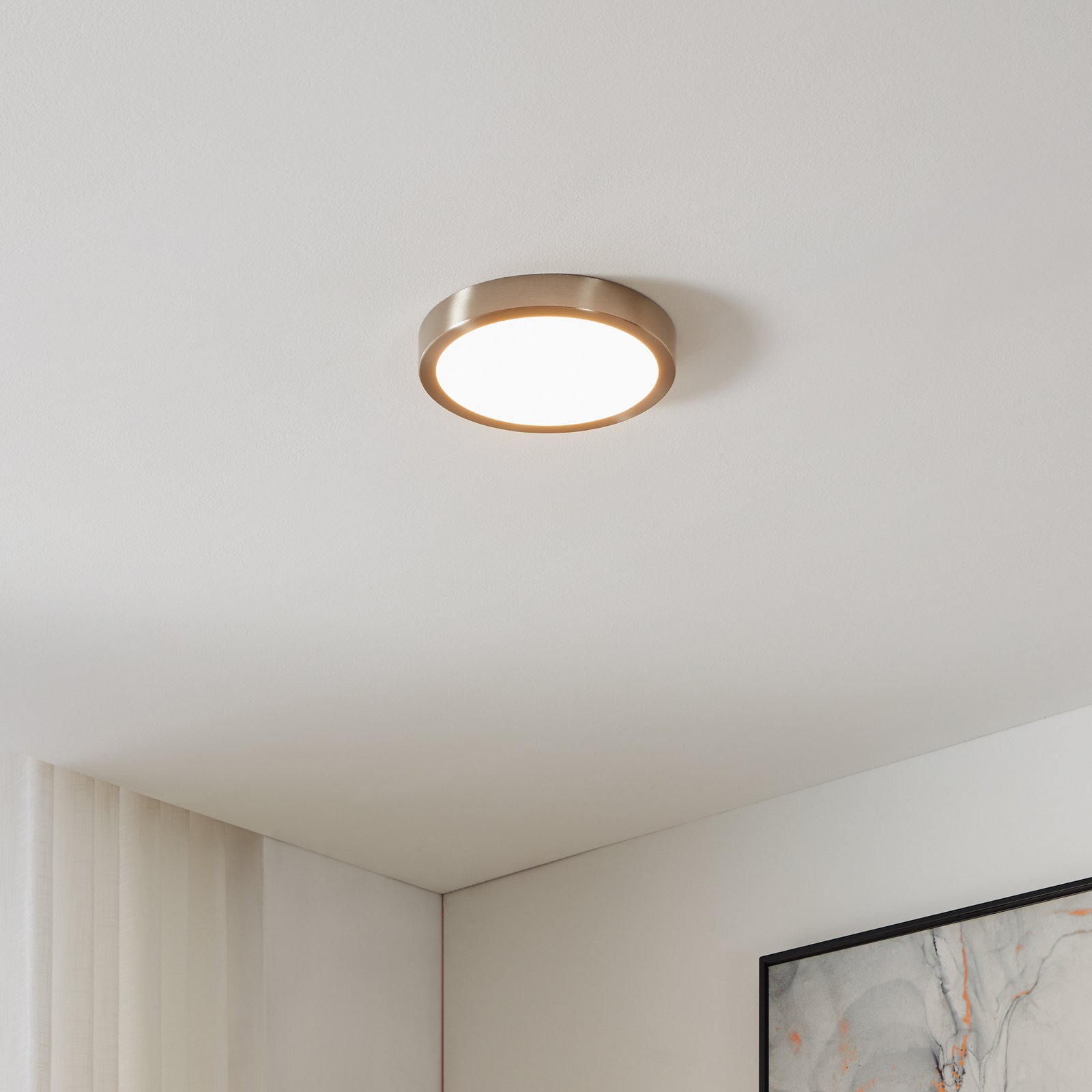 Lampa sufitowa EGLO connect Fueva-Z, Ø 21cm nikiel