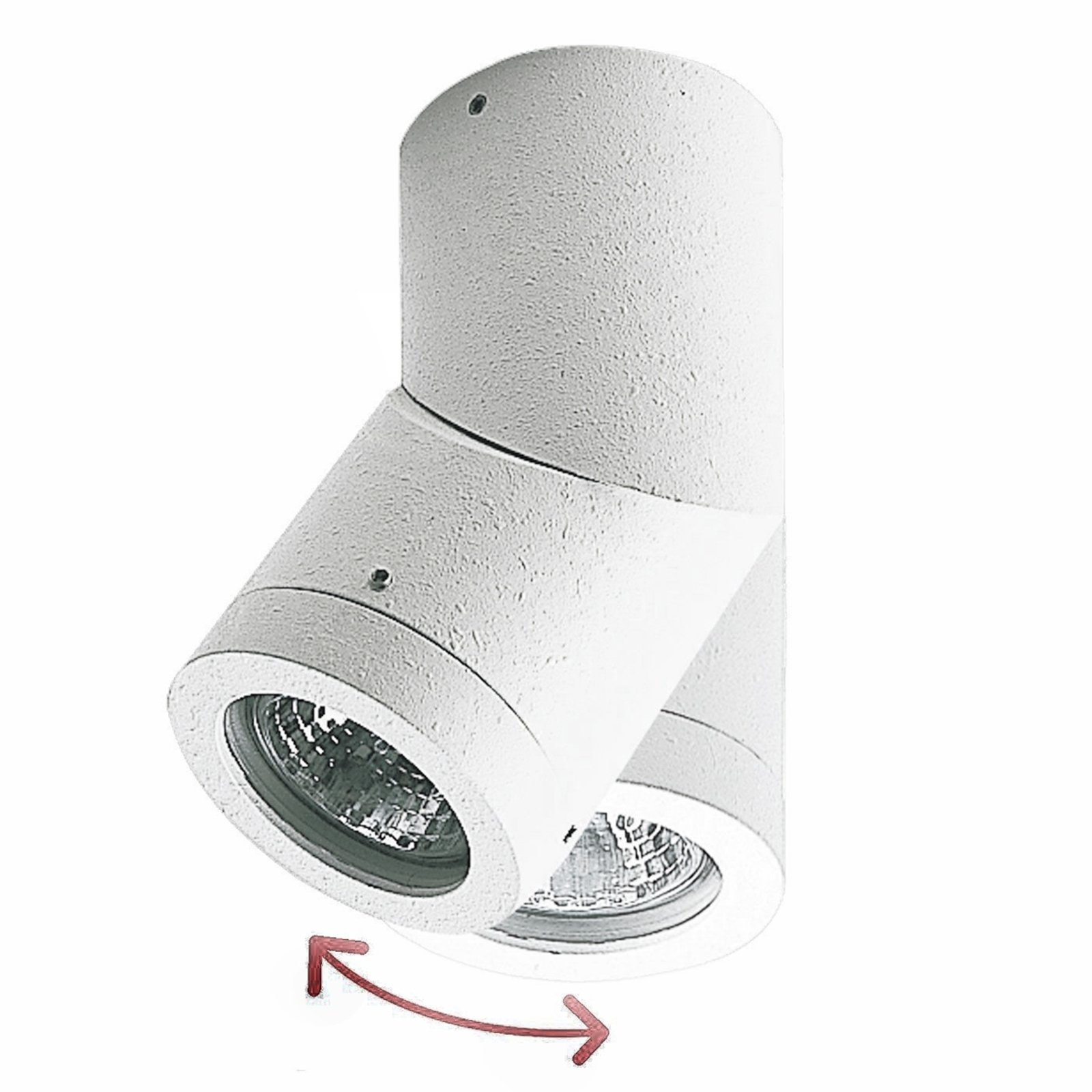 Soleo outdoor surface-mounted spotlight, white
